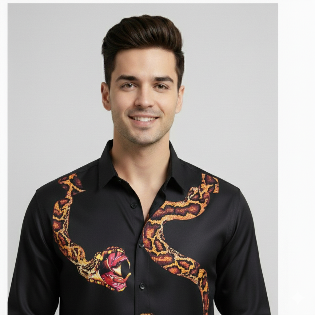 SMOKE SNAKE CLUB SHIRT [BLACK]