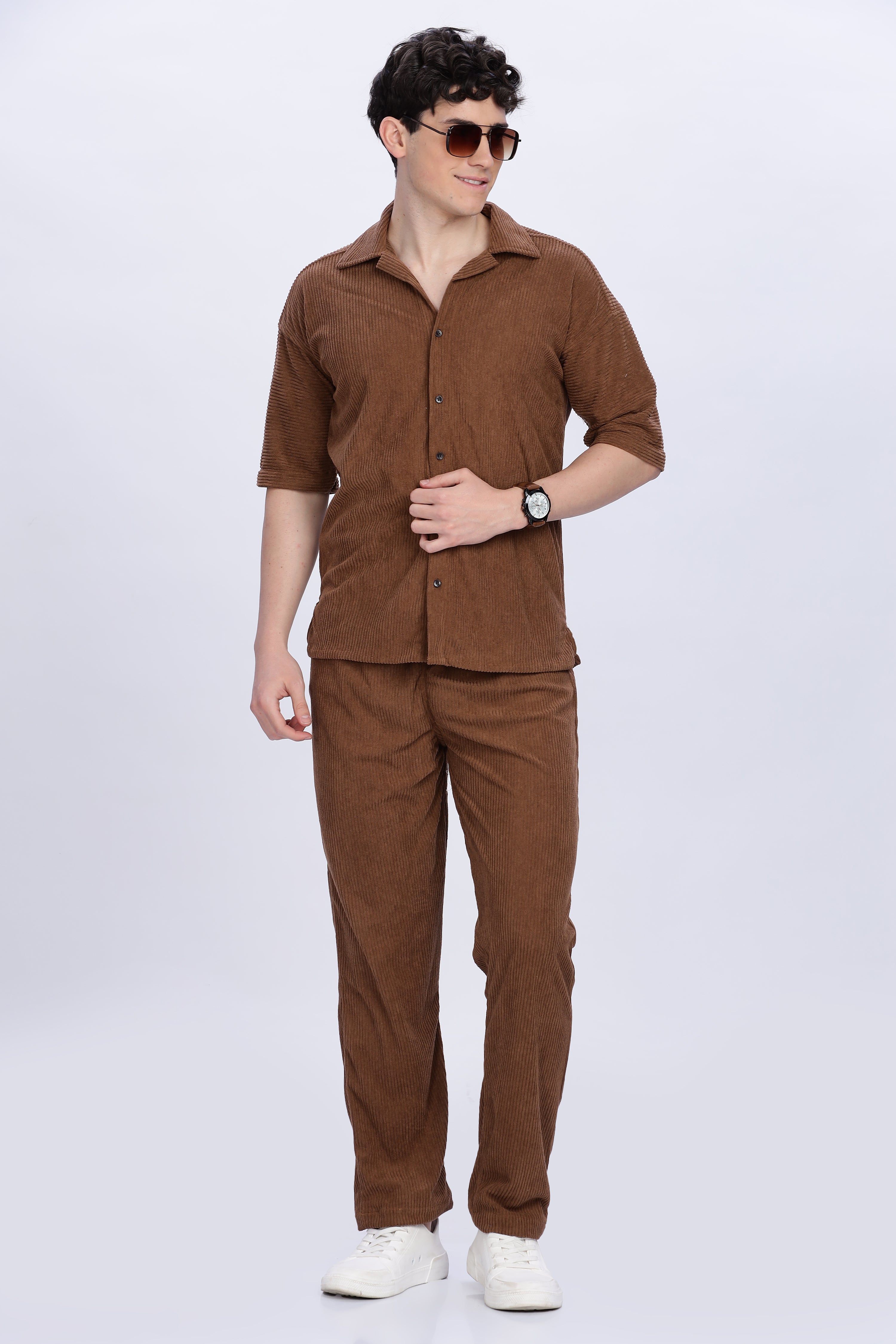 SMOKE CO-ORDS BROWN MEN