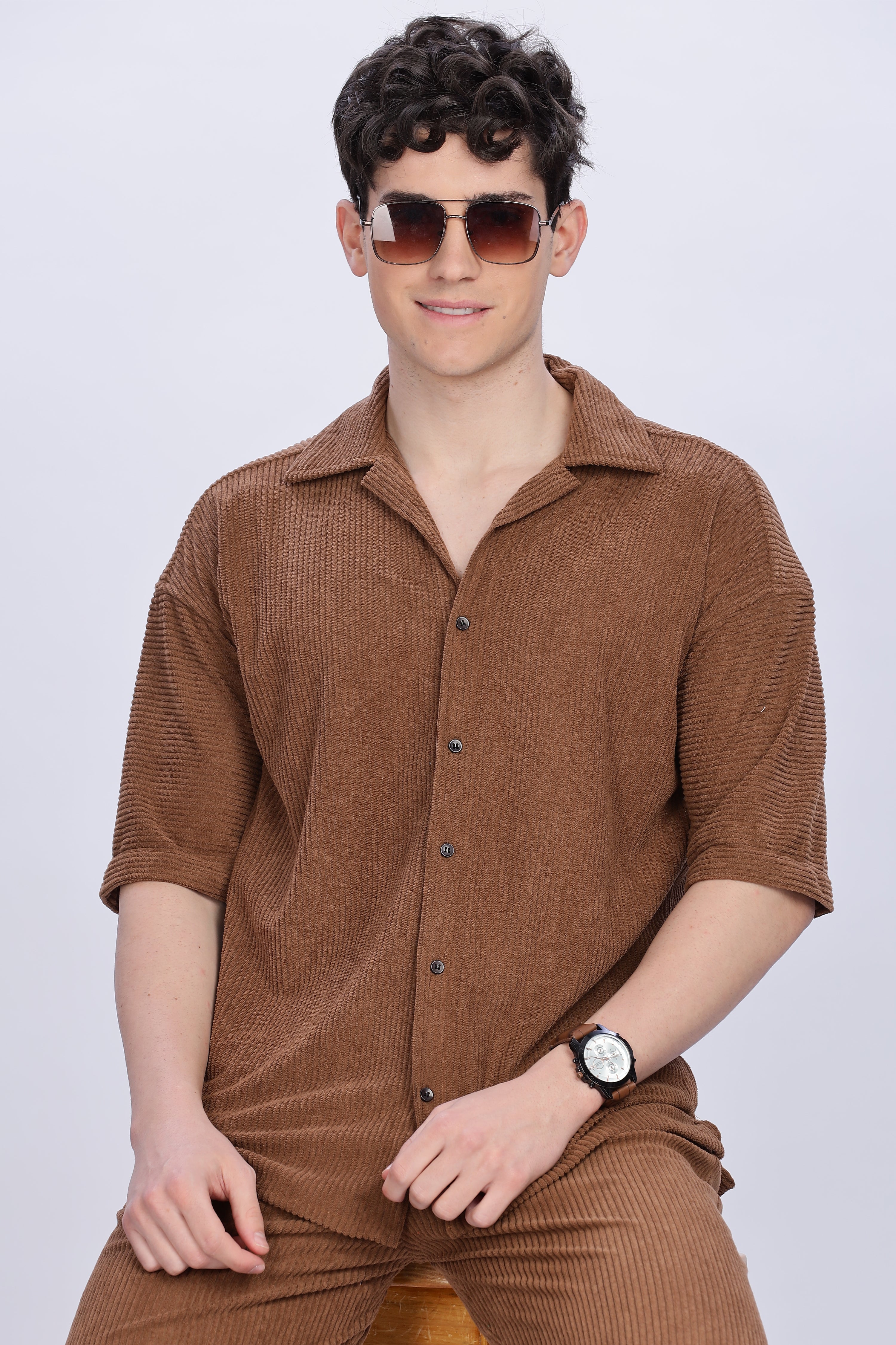 SMOKE CO-ORDS BROWN MEN