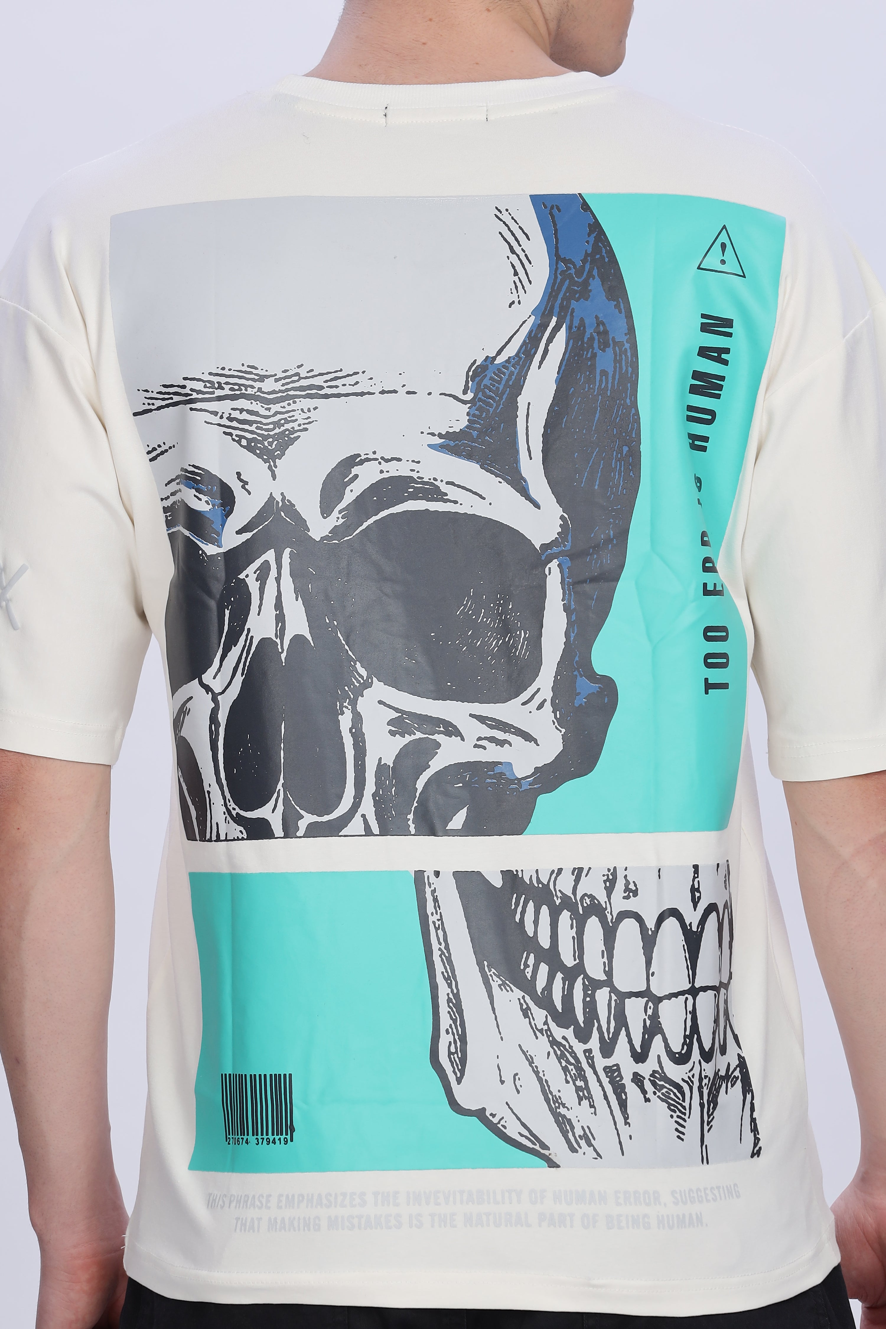 SMOKE SKULL DROP TEES [white]