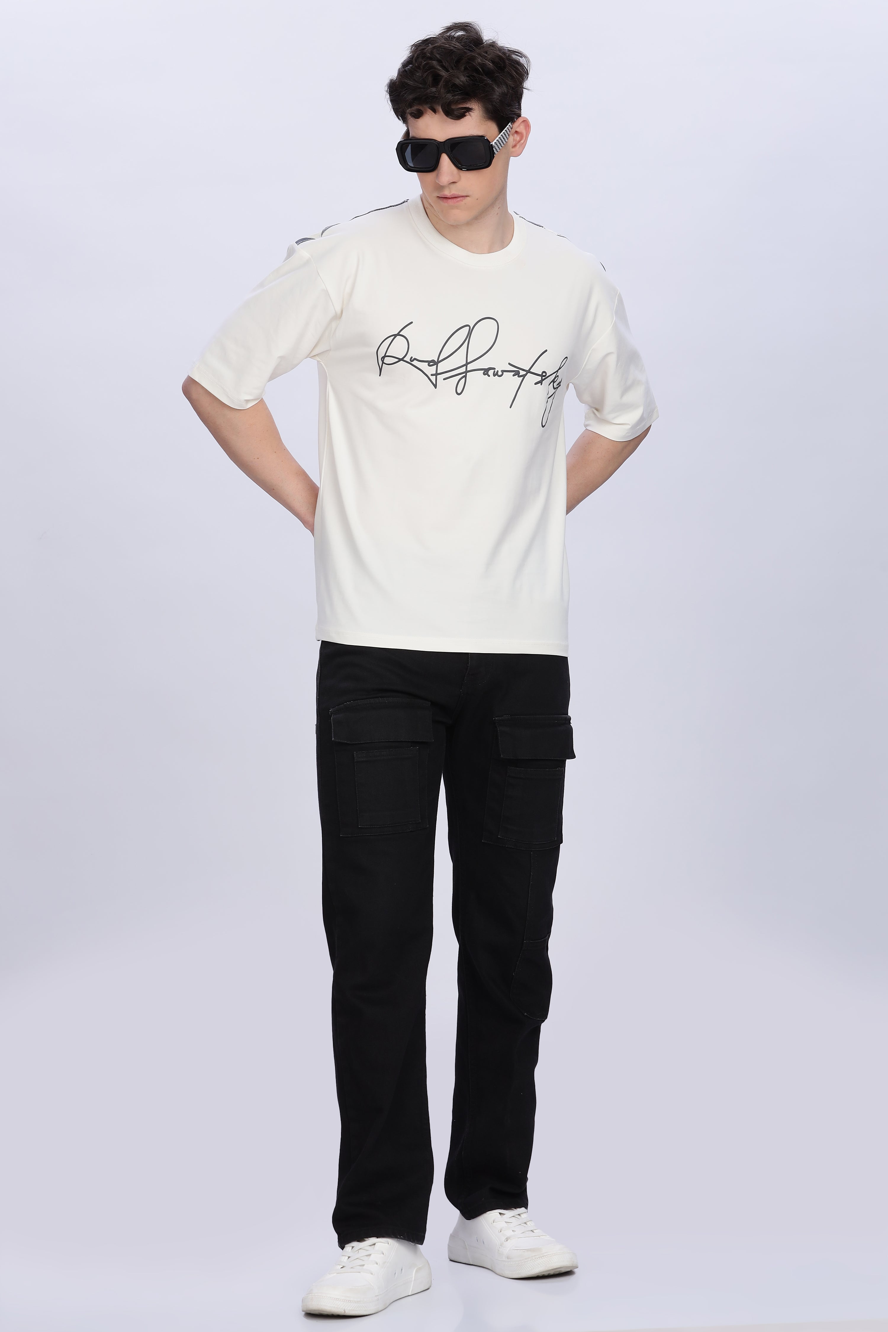 Smoke Rearfly Drop T-Shirt – White | Premium Streetwear Tee
