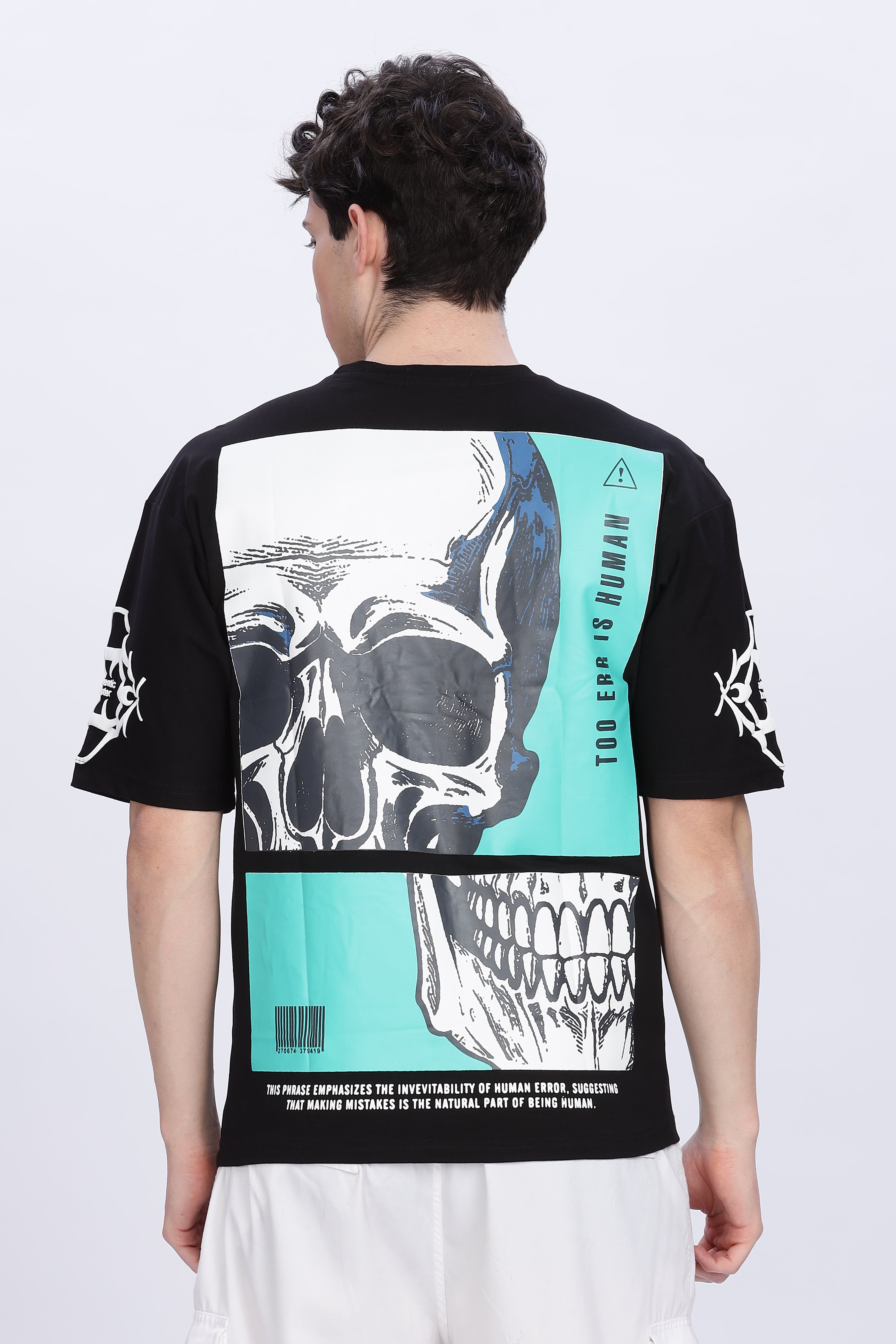 SMOKE SKULL DROP TEES [black]