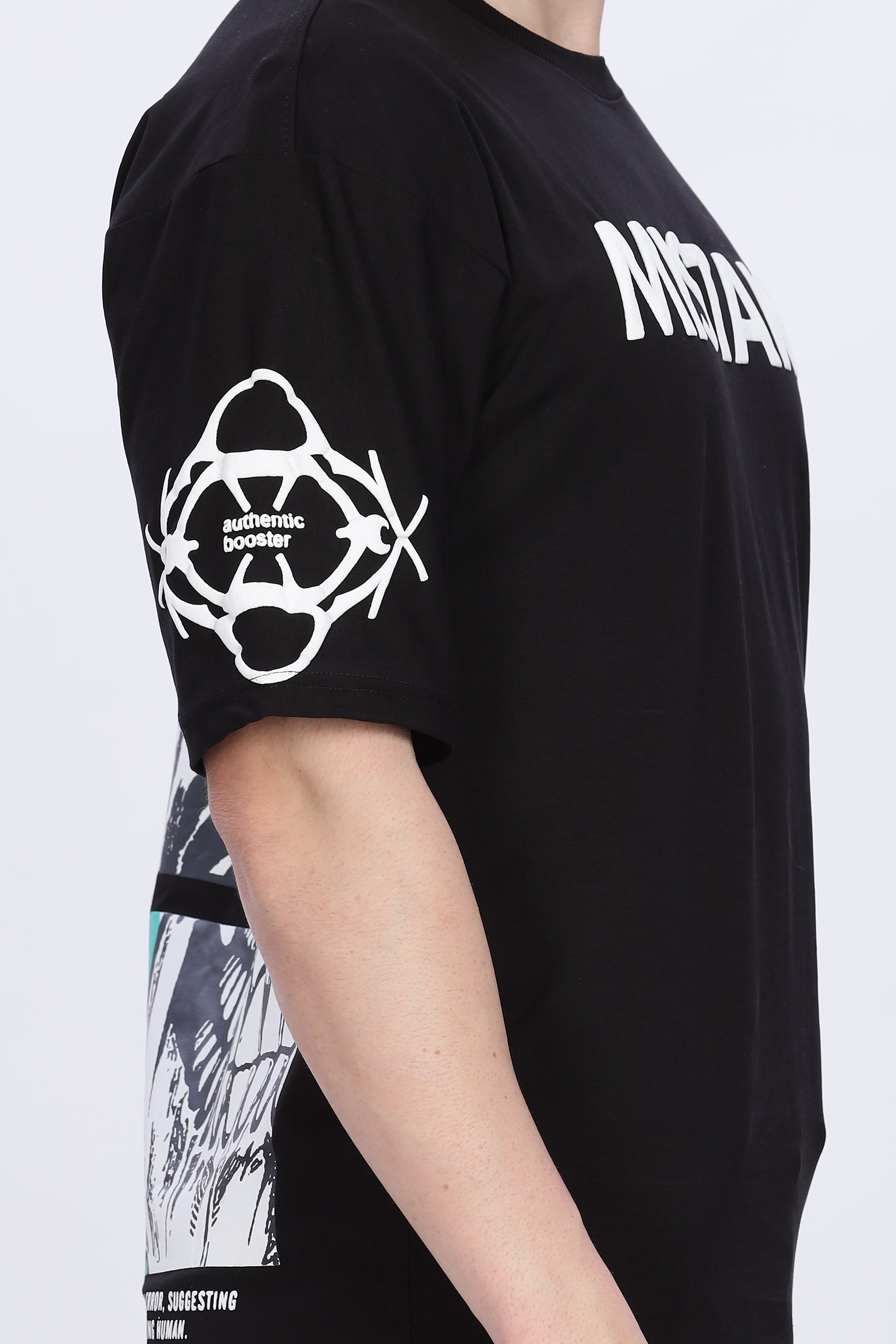 SMOKE SKULL DROP TEES [black]