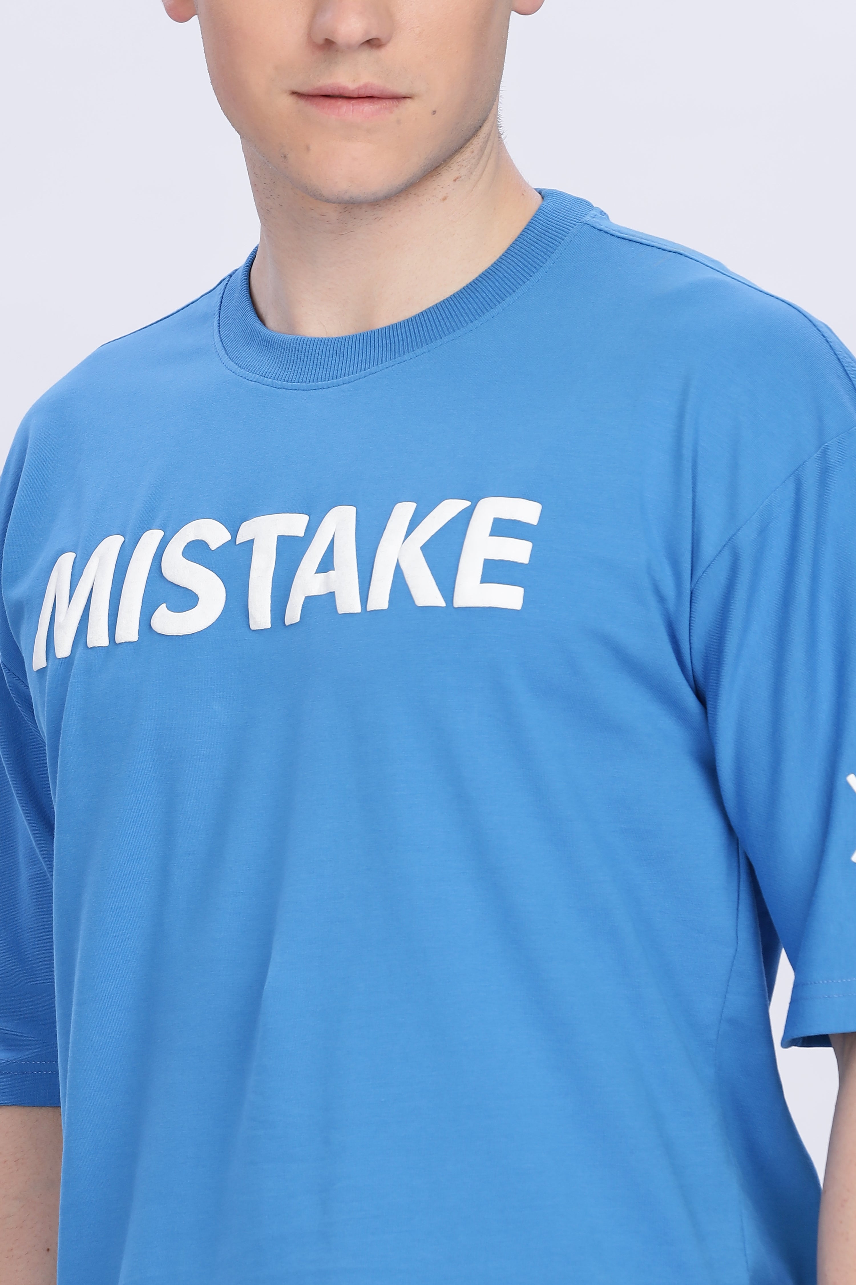 Smoke Skull Drop T-Shirt – Blue | Bold Graphic Streetwear Tee