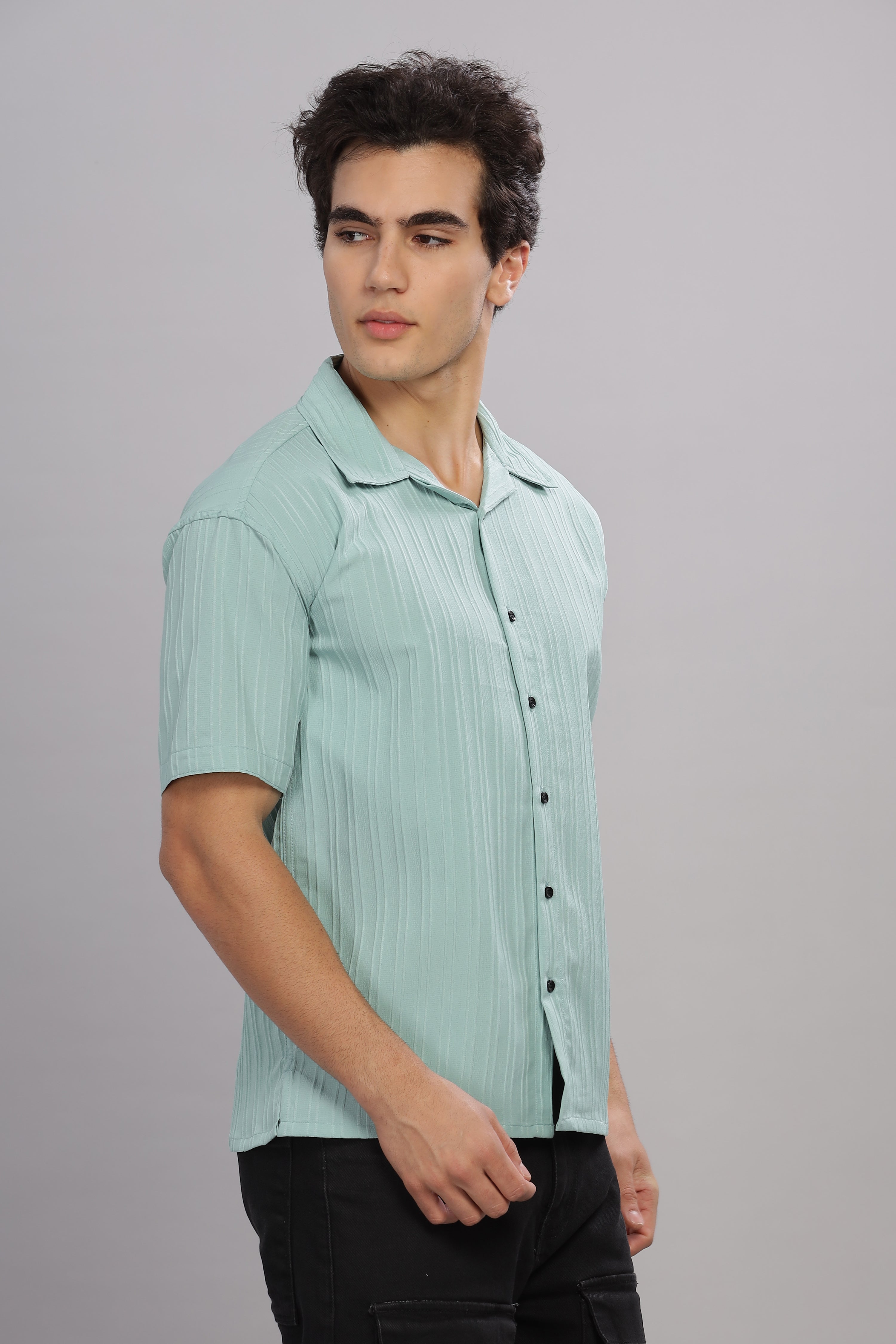 SMOKE SOLID DROP SHIRT [green]