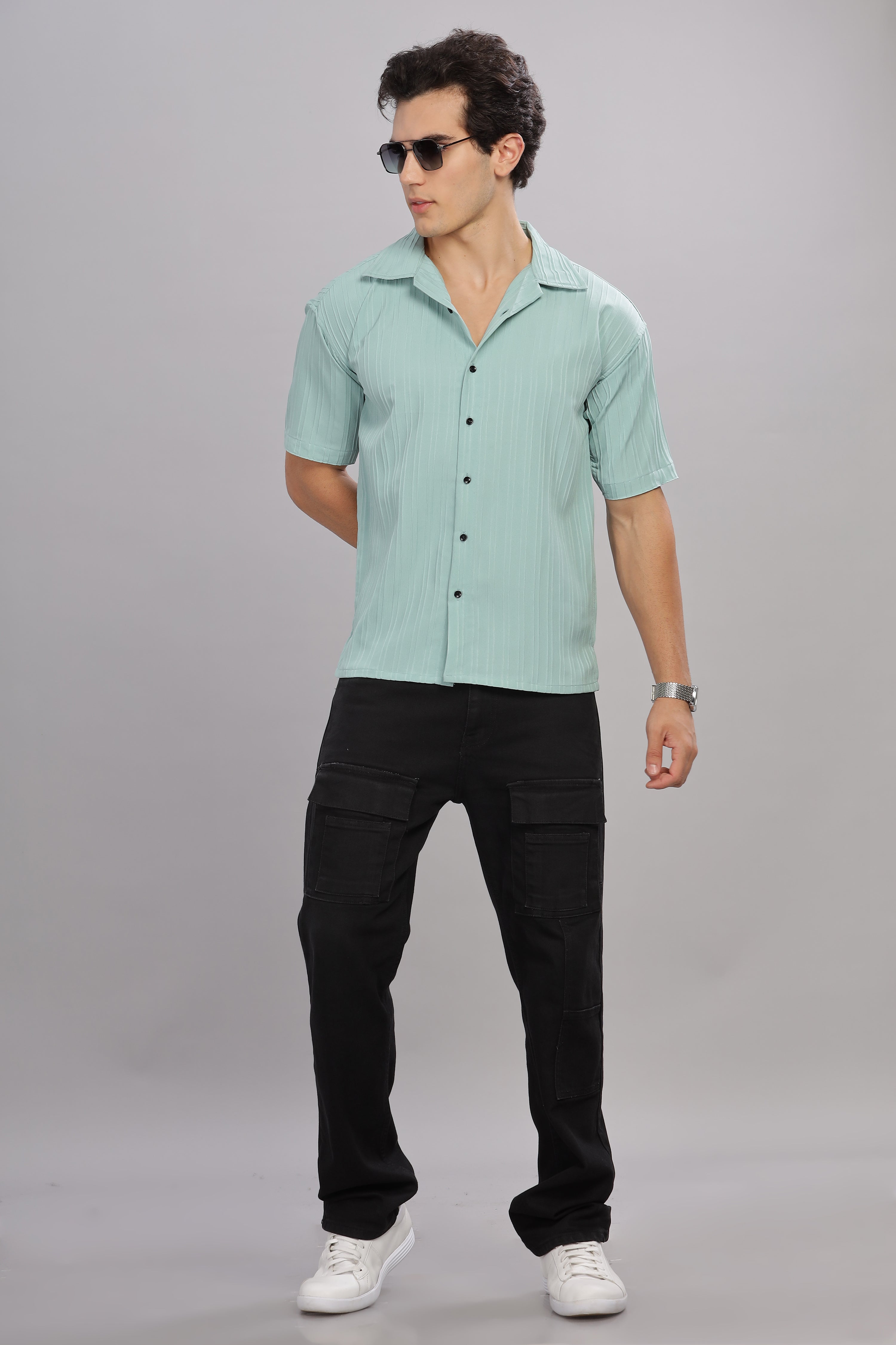 SMOKE SOLID DROP SHIRT [green]