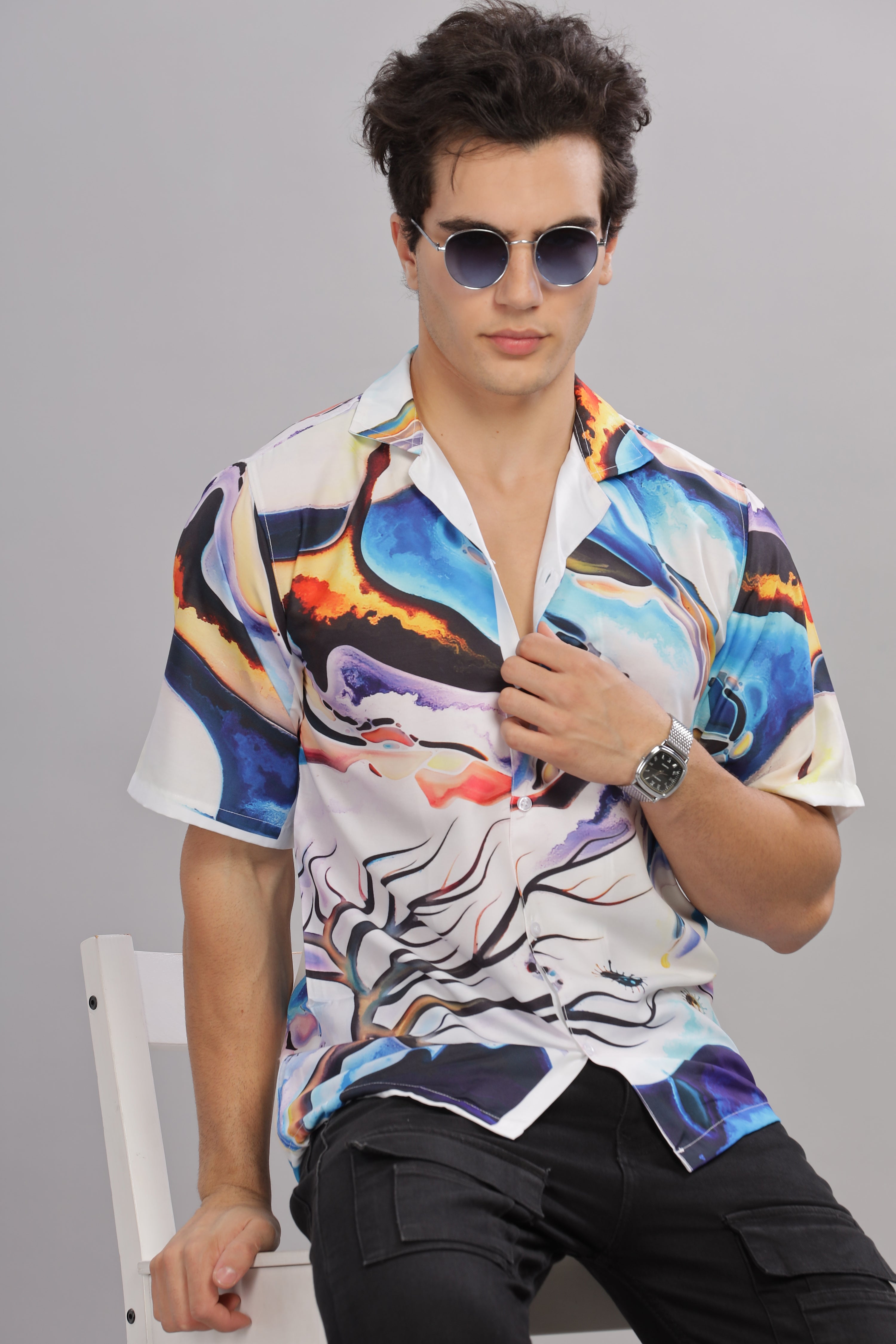 SMOKE LUXOR DROP SHIRT [white]