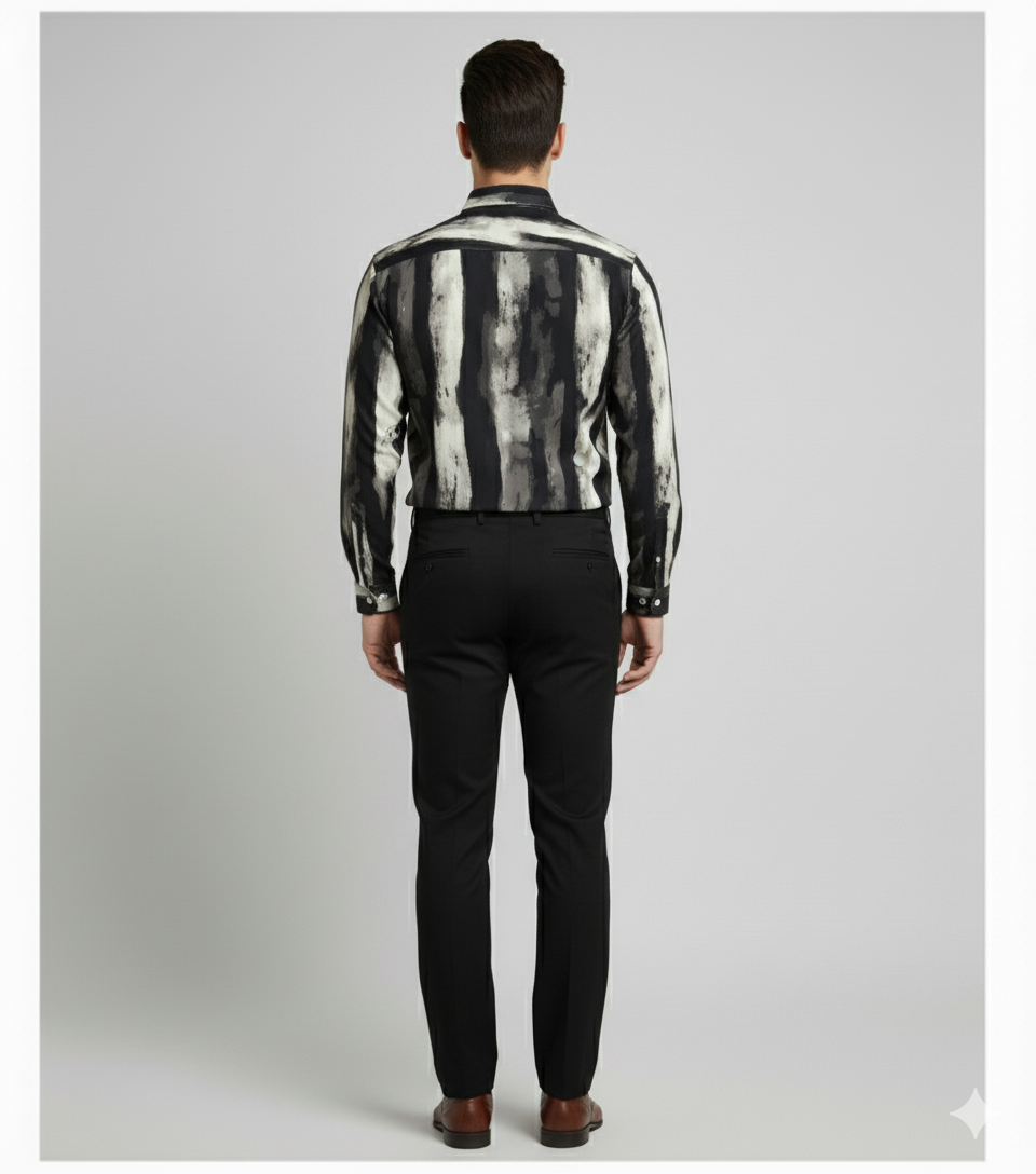 SMOKE ABSTRACT PRINTED SHIRT