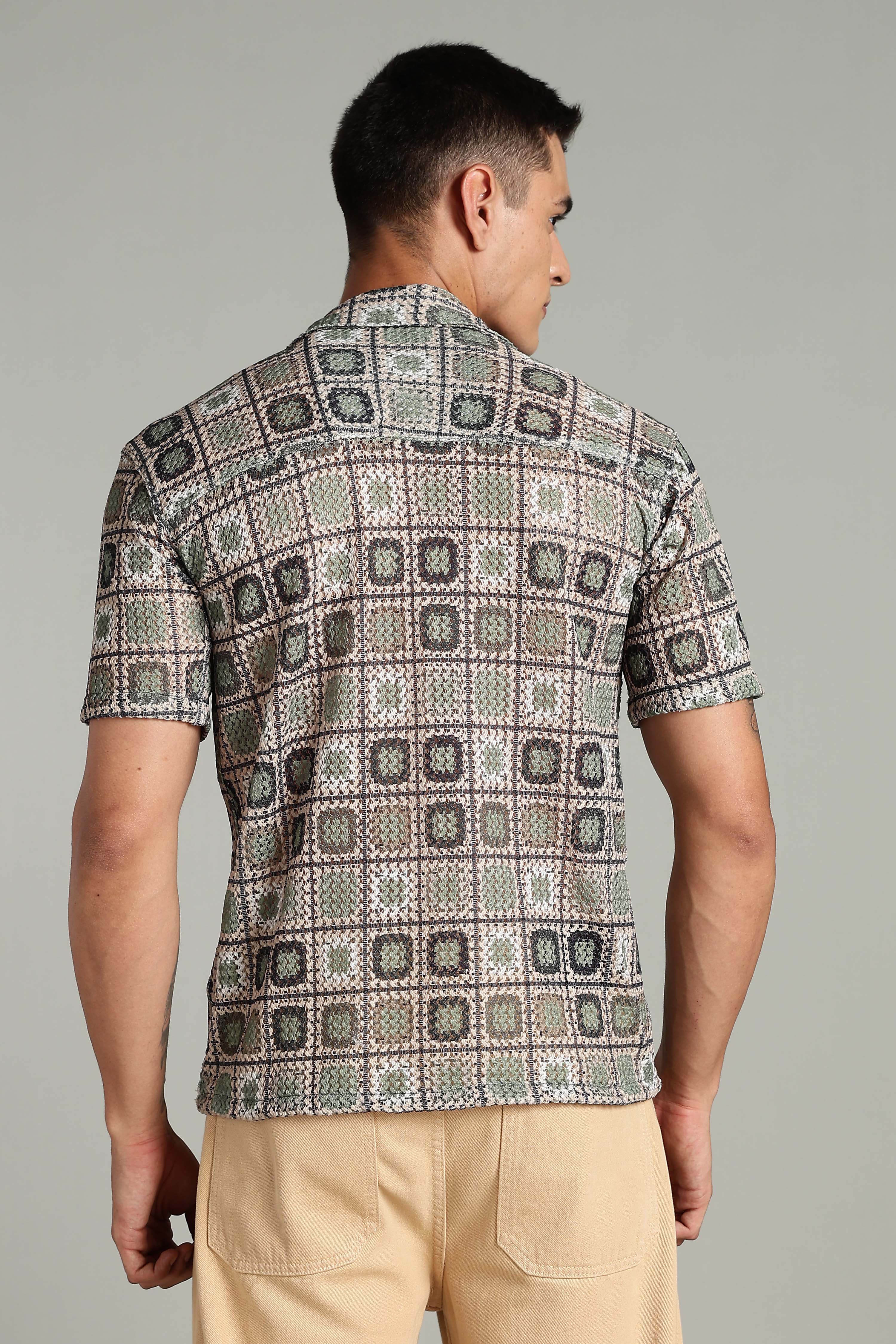 SMOKE CORCHET ABSTRACT SHIRTS