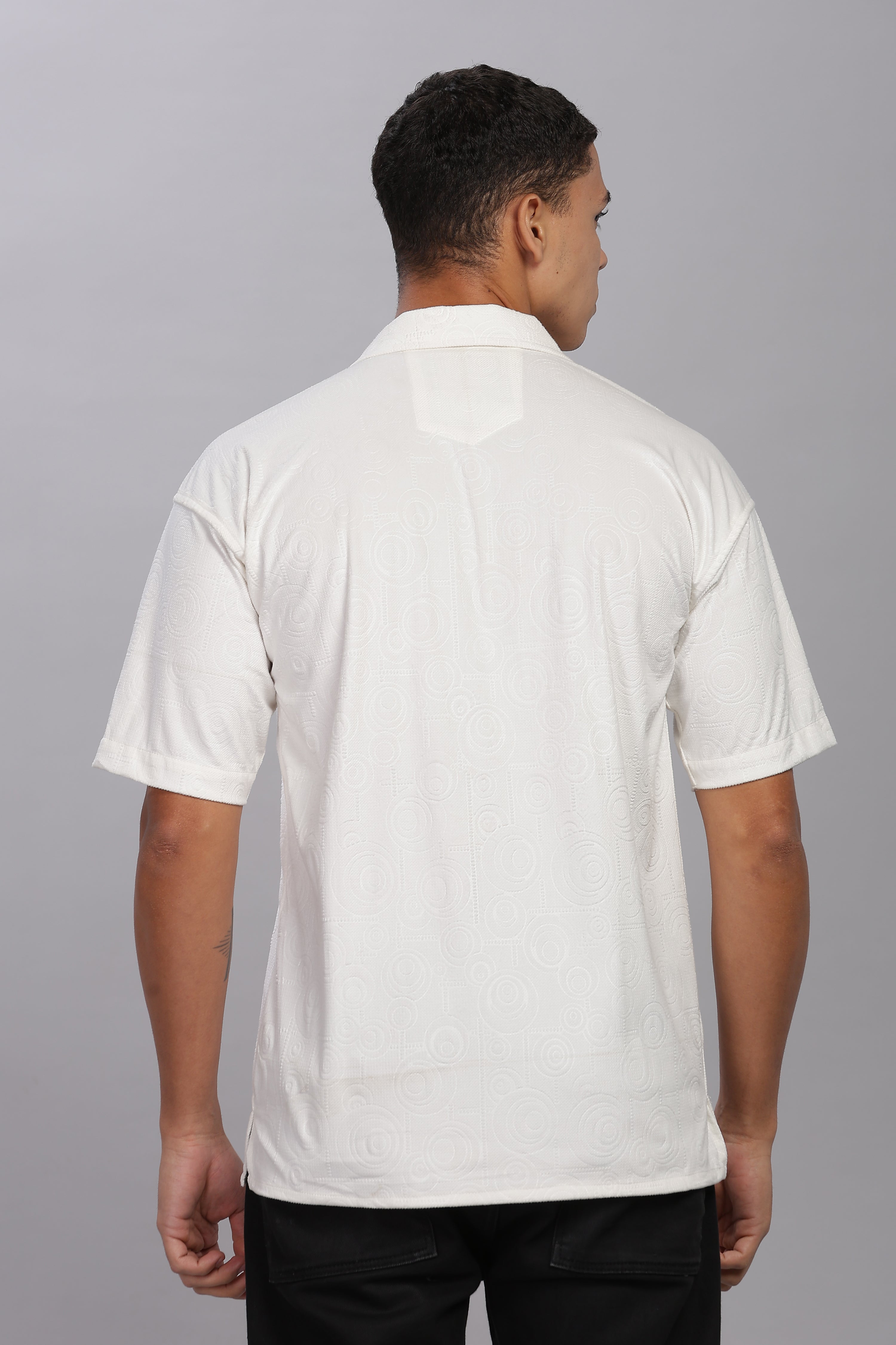 SMOKE CLUB DROP SHIRT [white]