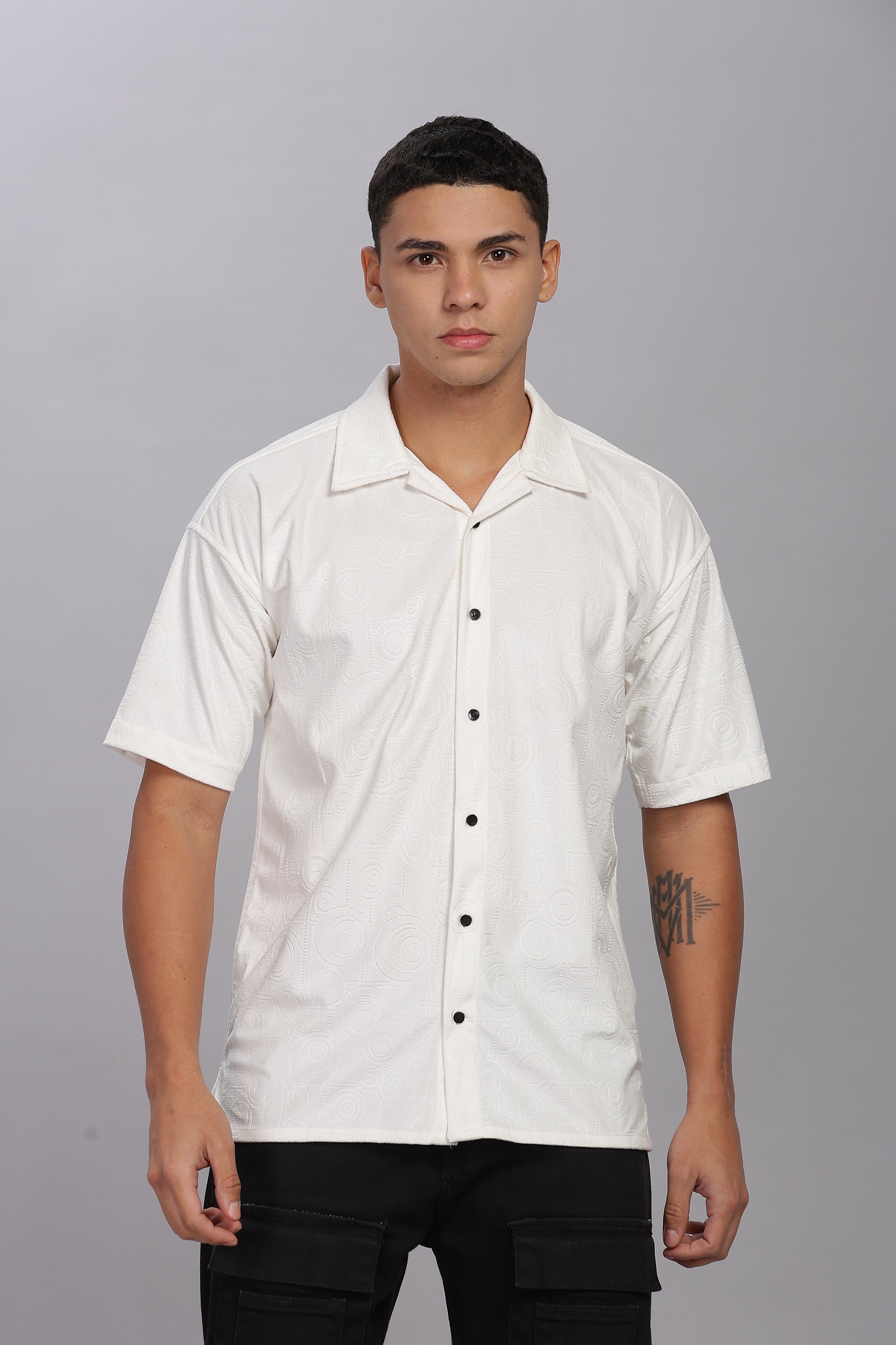 SMOKE CLUB DROP SHIRT [white]