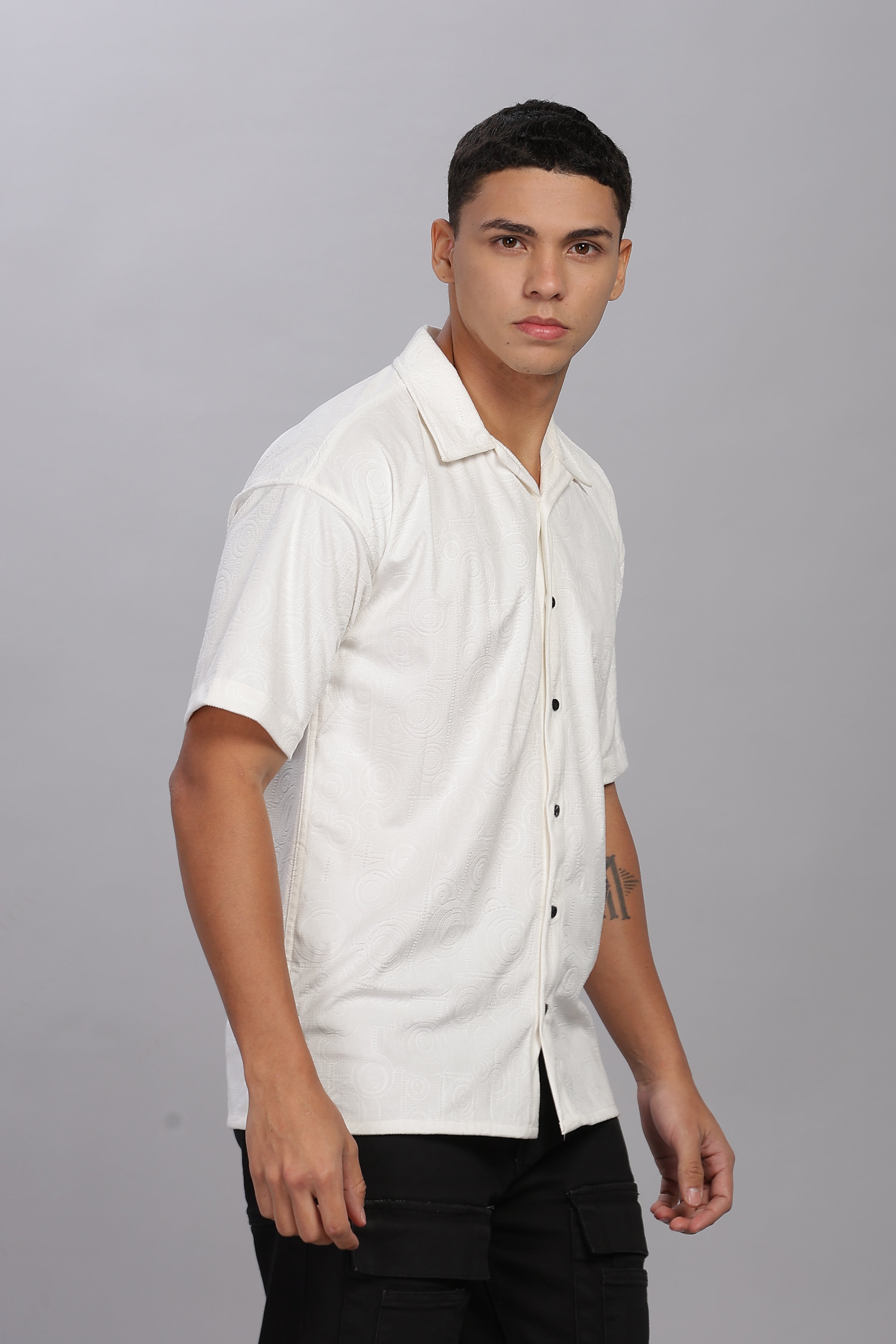 SMOKE CLUB DROP SHIRT [white]