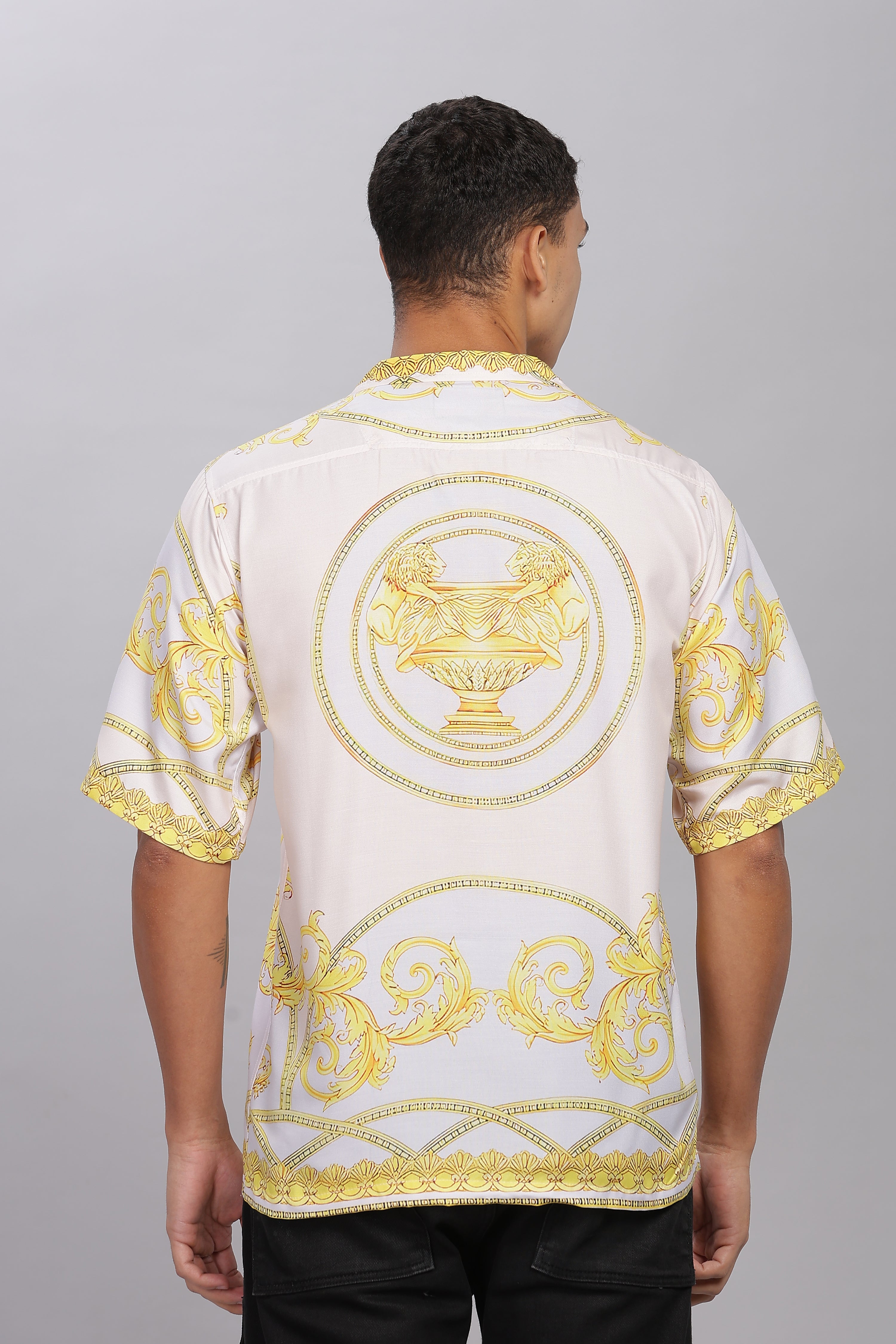 SMOKE  FIERY DROP SHIRT [yellow]