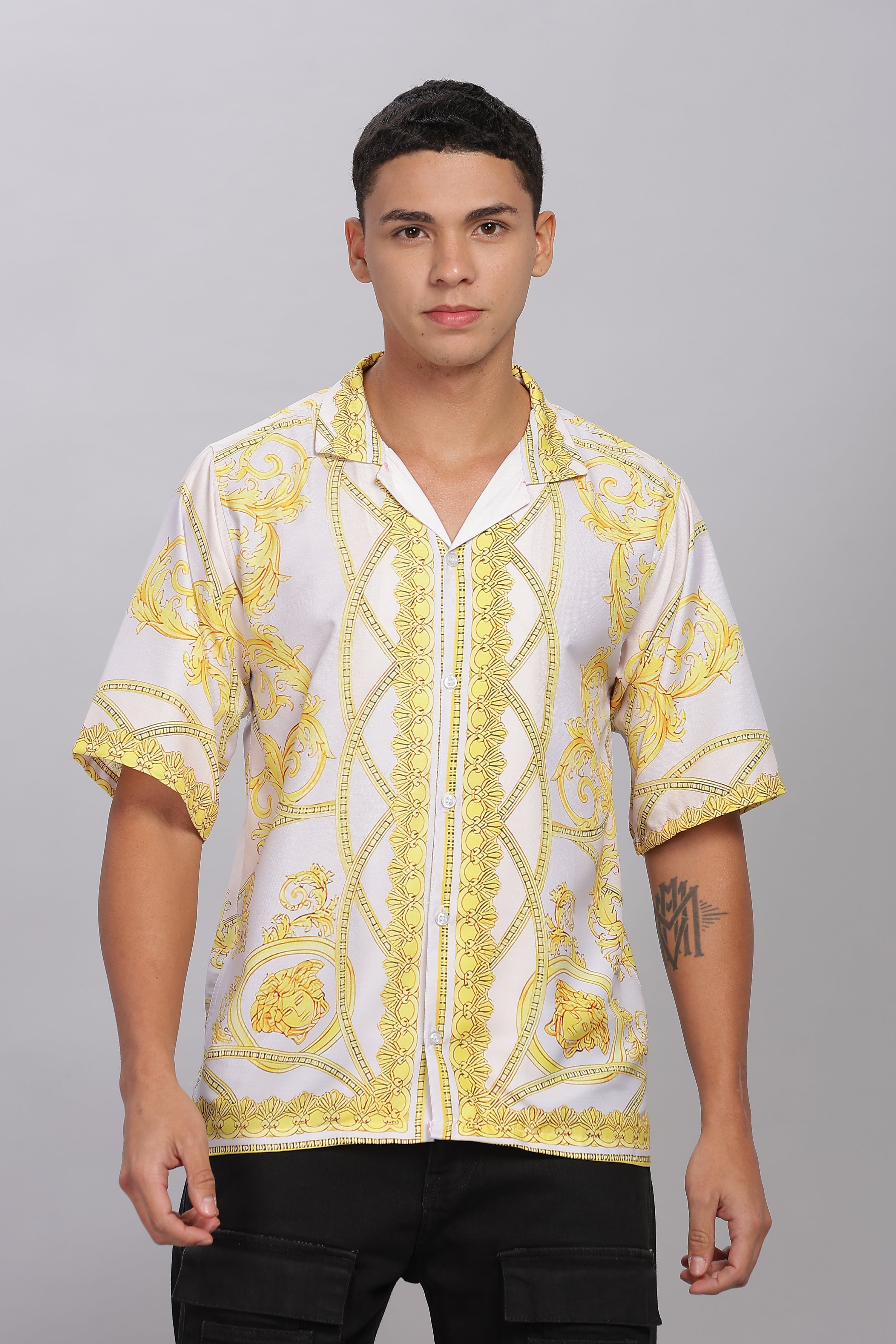 SMOKE  FIERY DROP SHIRT [yellow]
