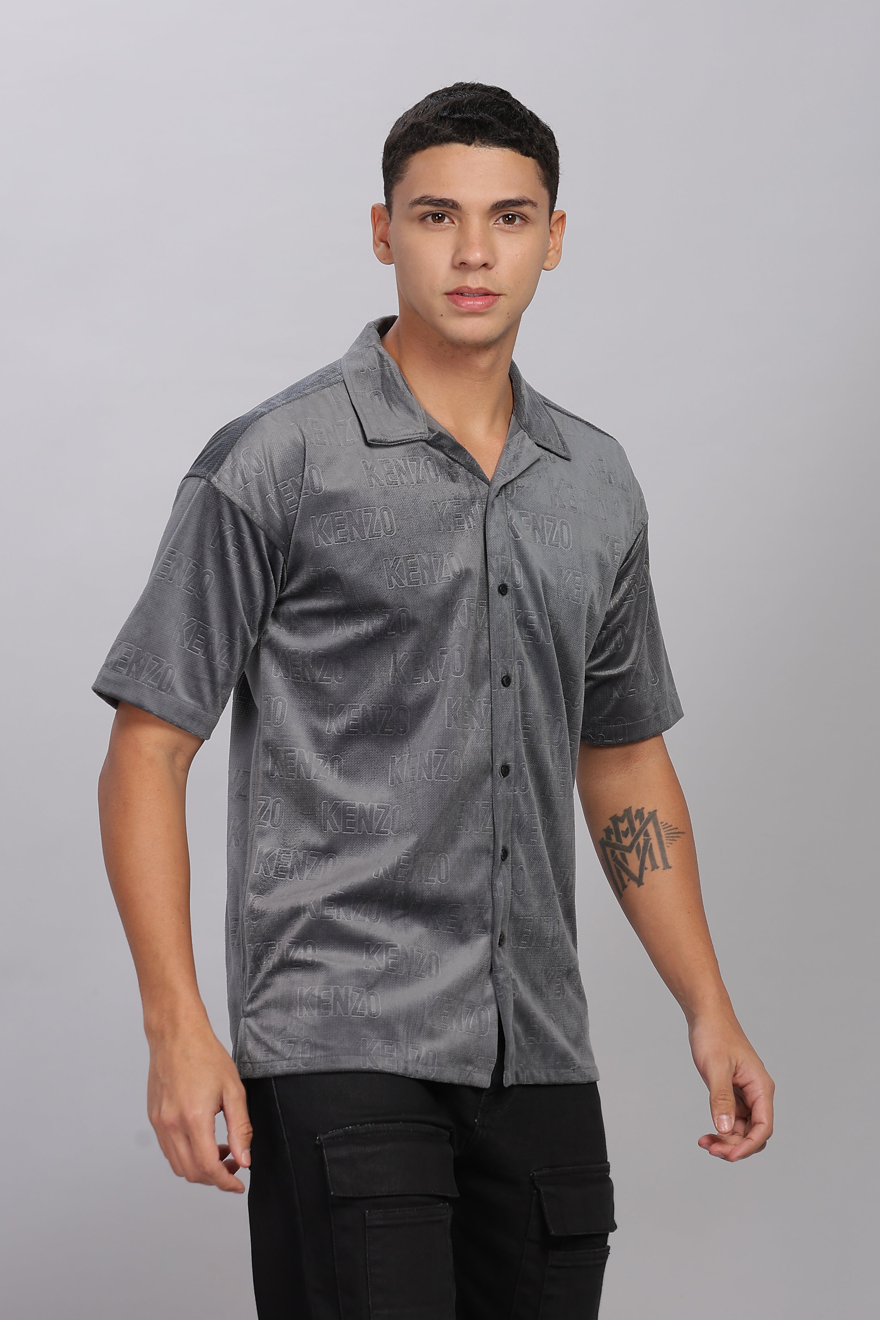 SMOKE CLUB DROP SHIRT [grey]