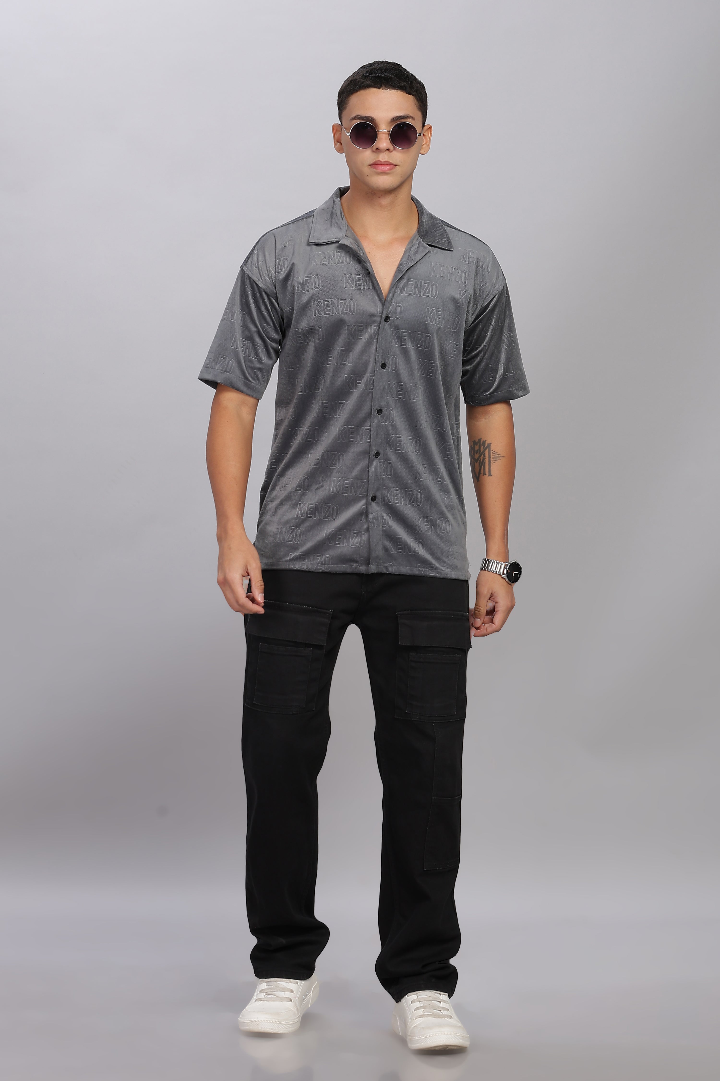 SMOKE CLUB DROP SHIRT [grey]