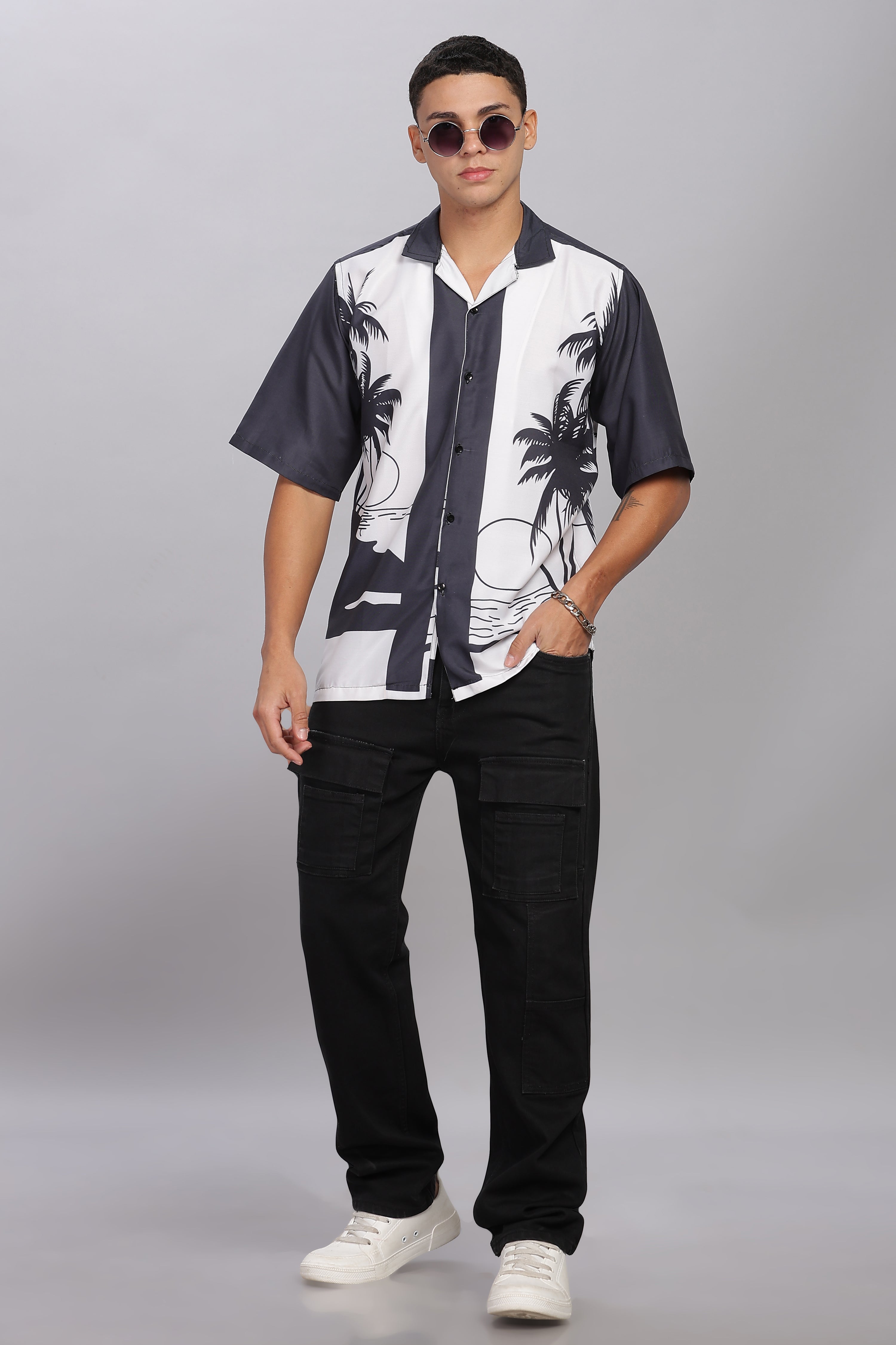 SMOKE BEACH DROP SHIRT [white]