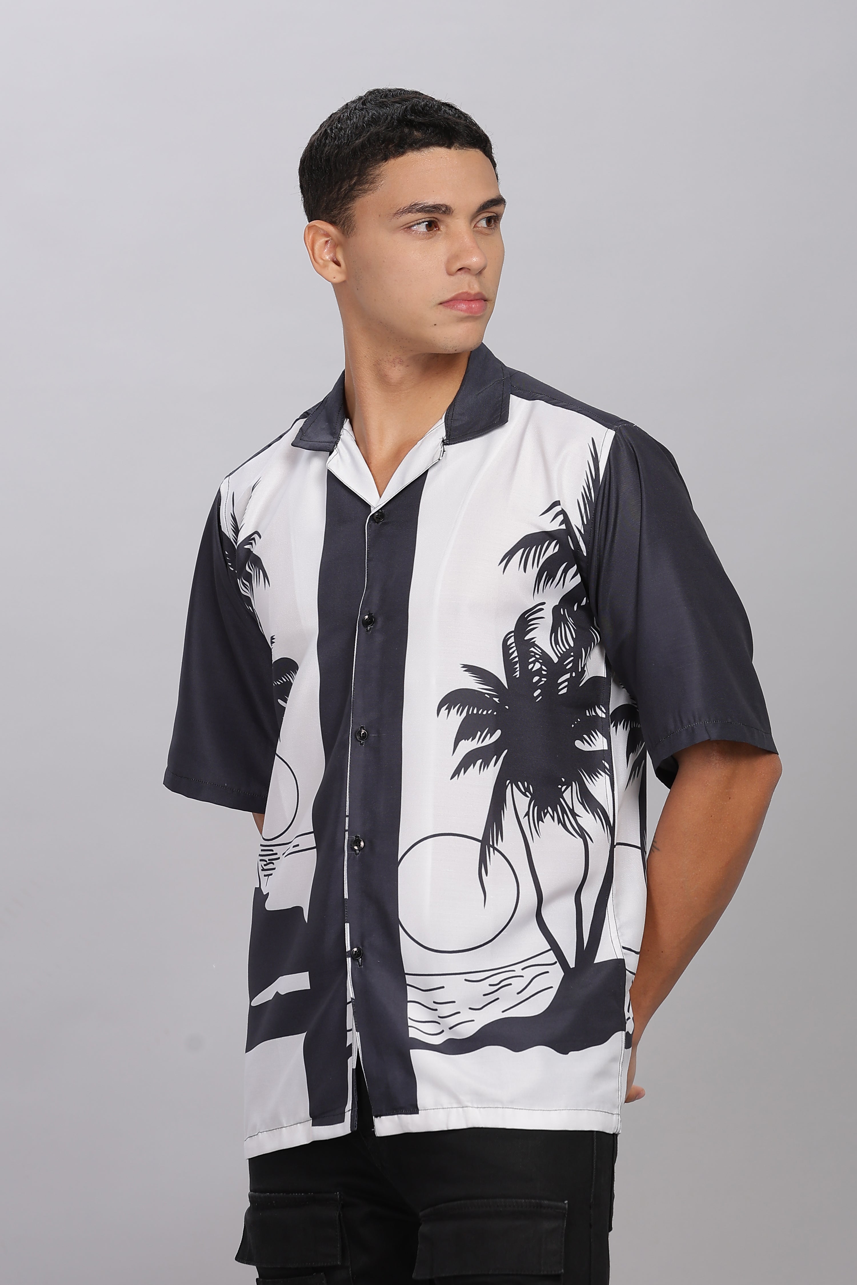 SMOKE BEACH DROP SHIRT [white]