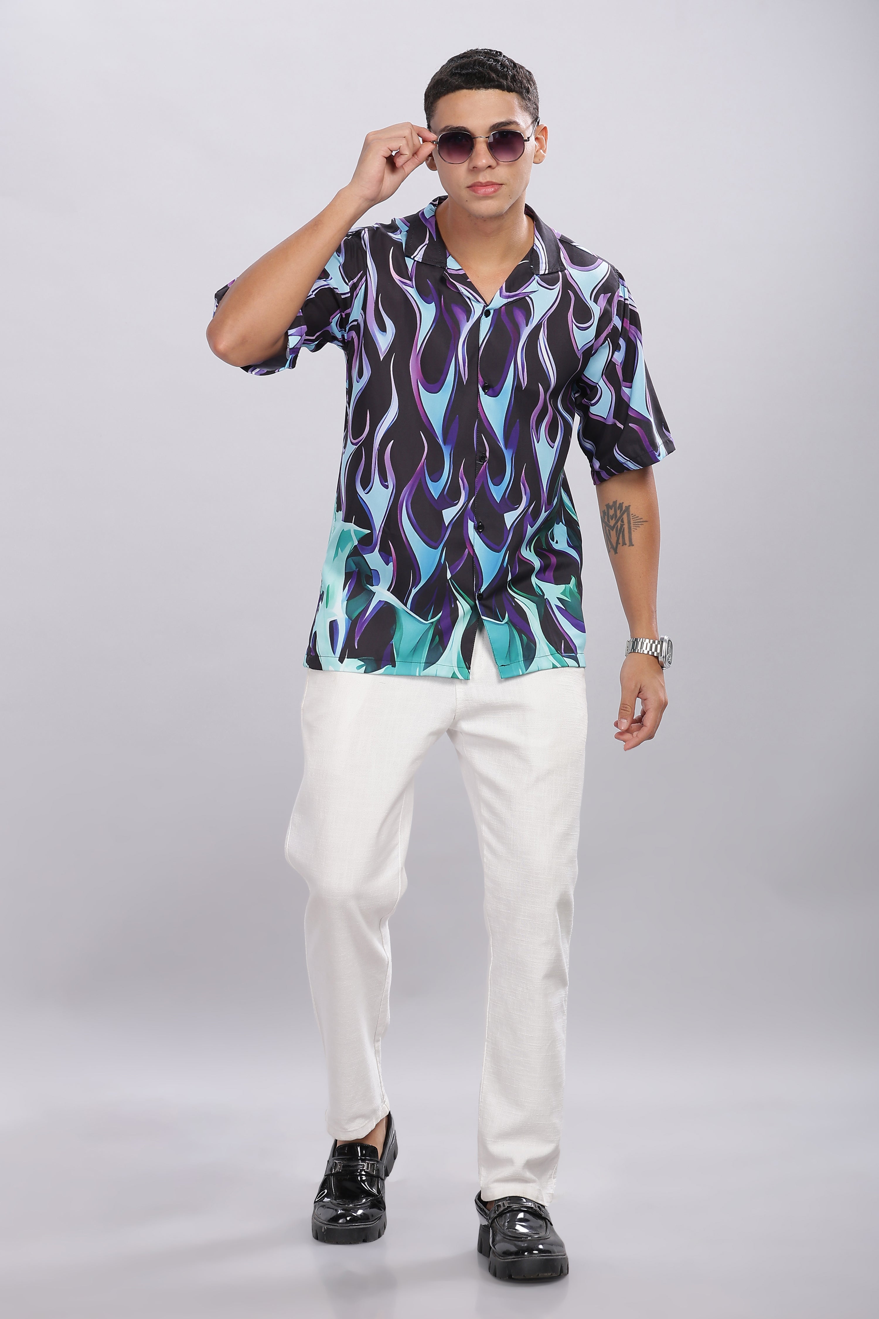 SMOKE FLAMES DROP SHIRT