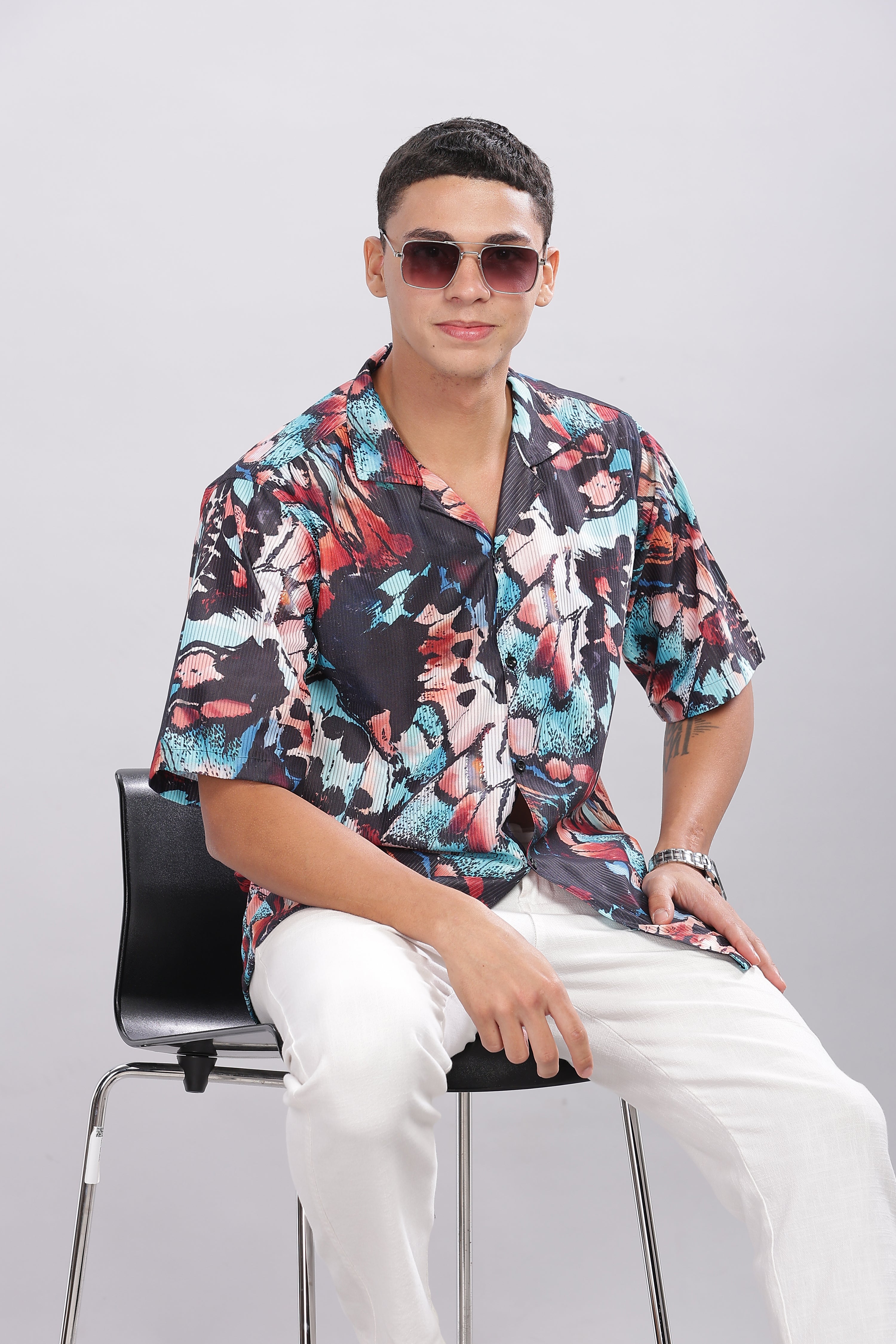 SMOKE ABSTRACT DROP SHIRT