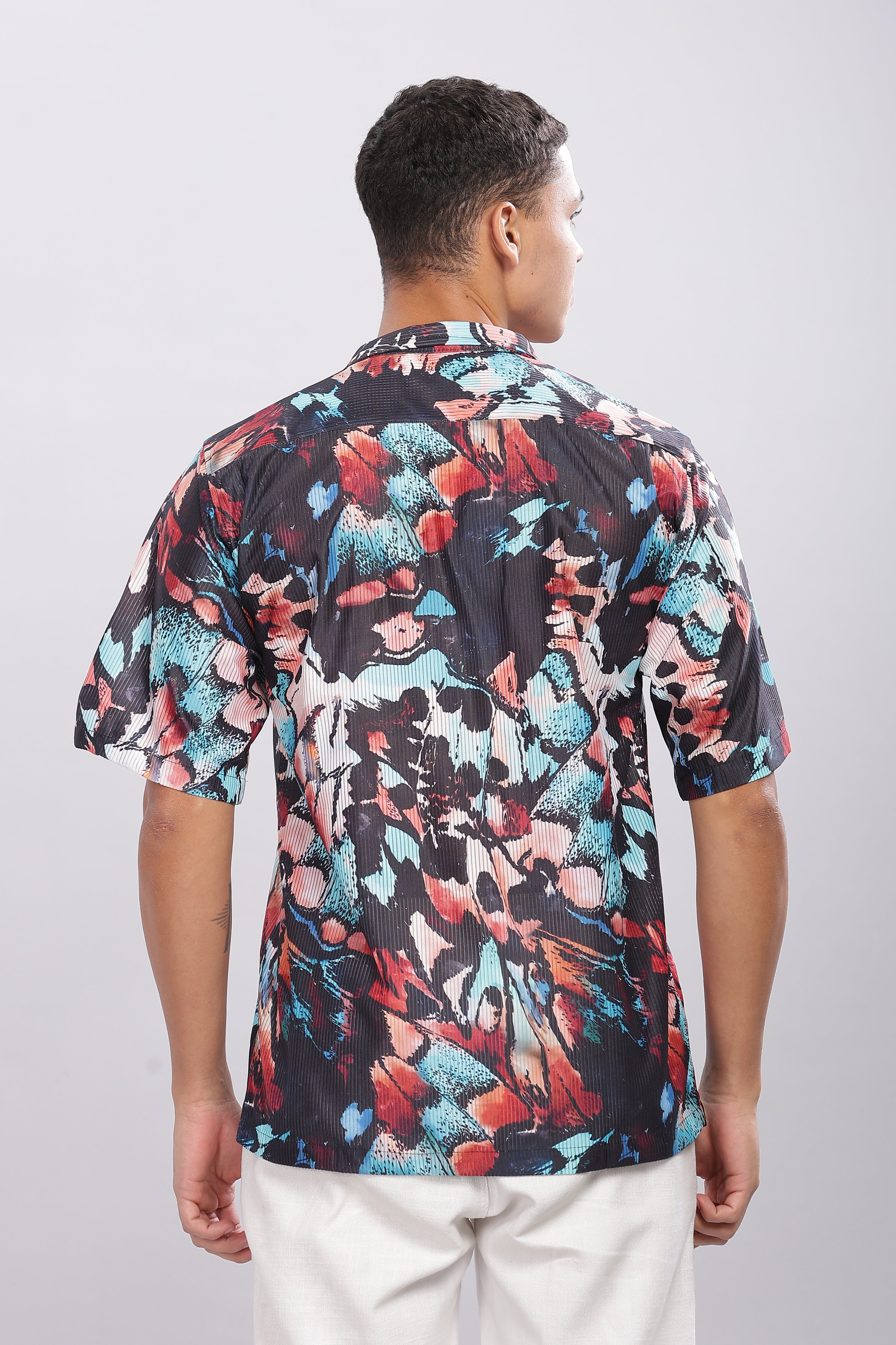 SMOKE ABSTRACT DROP SHIRT
