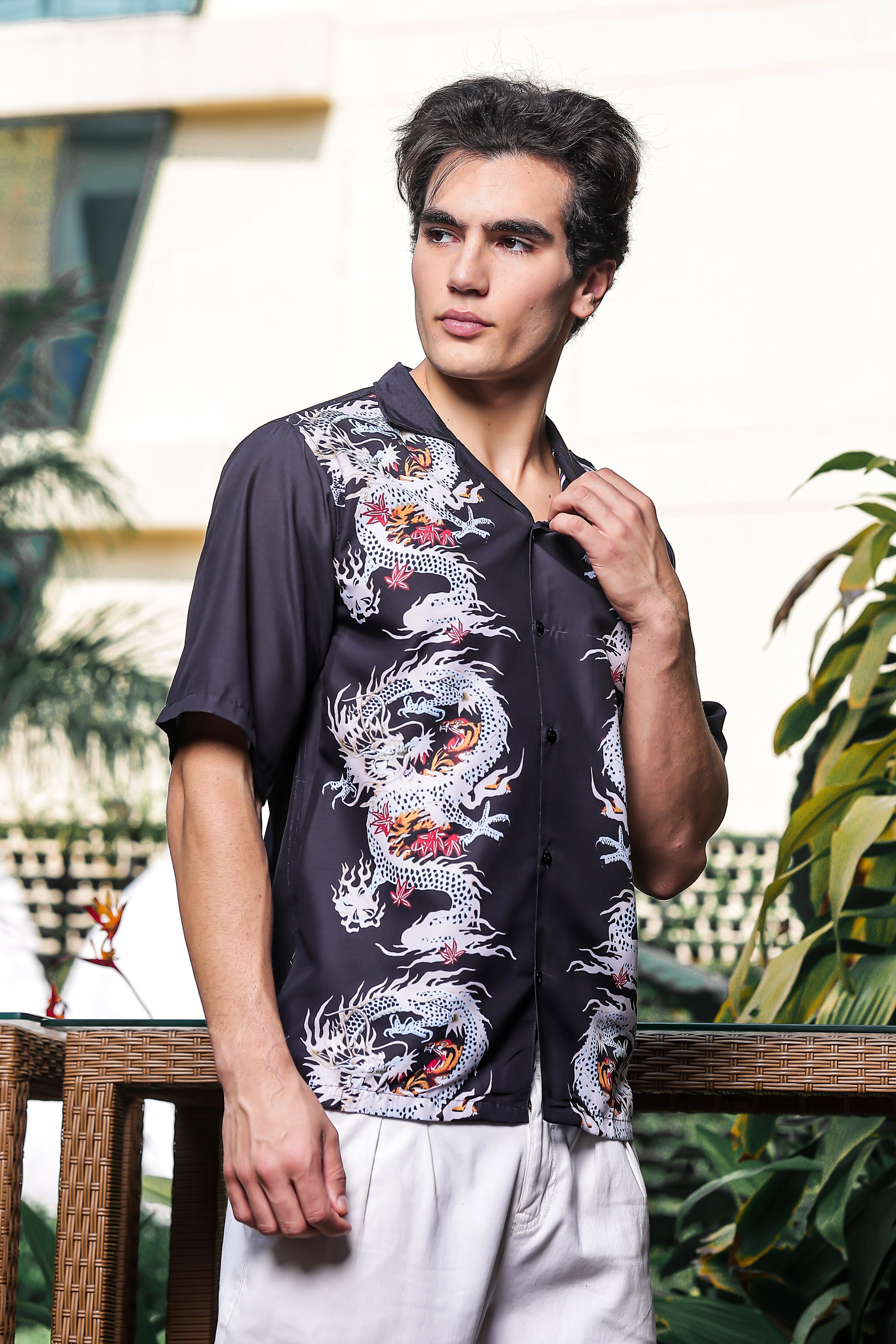 SMOKE ABSTRACT DROP SHIRT