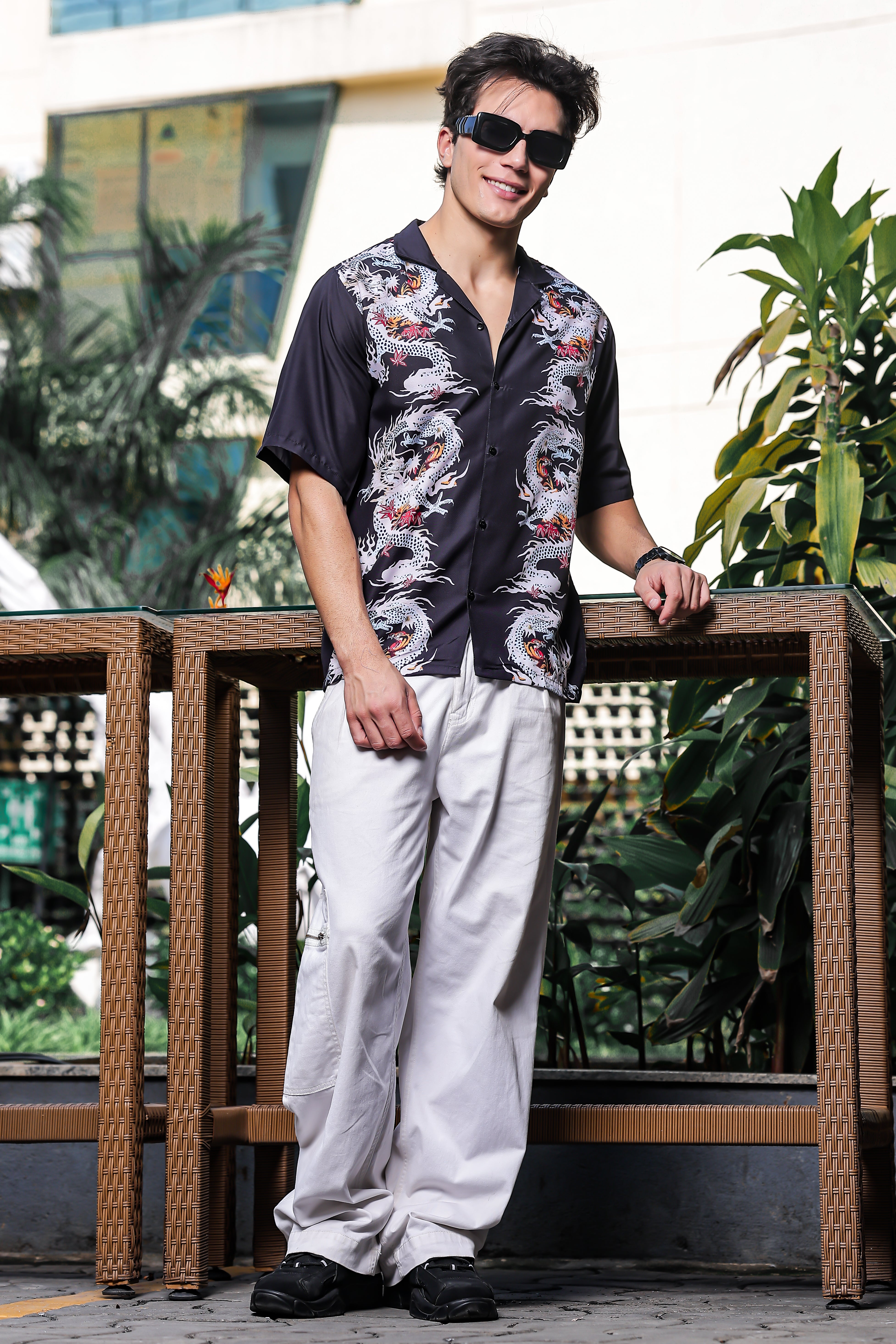 SMOKE ABSTRACT DROP SHIRT