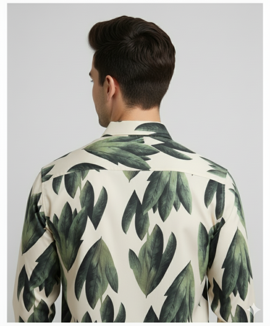 SMOKE PETALS CLUB SHIRT [BEIGE]