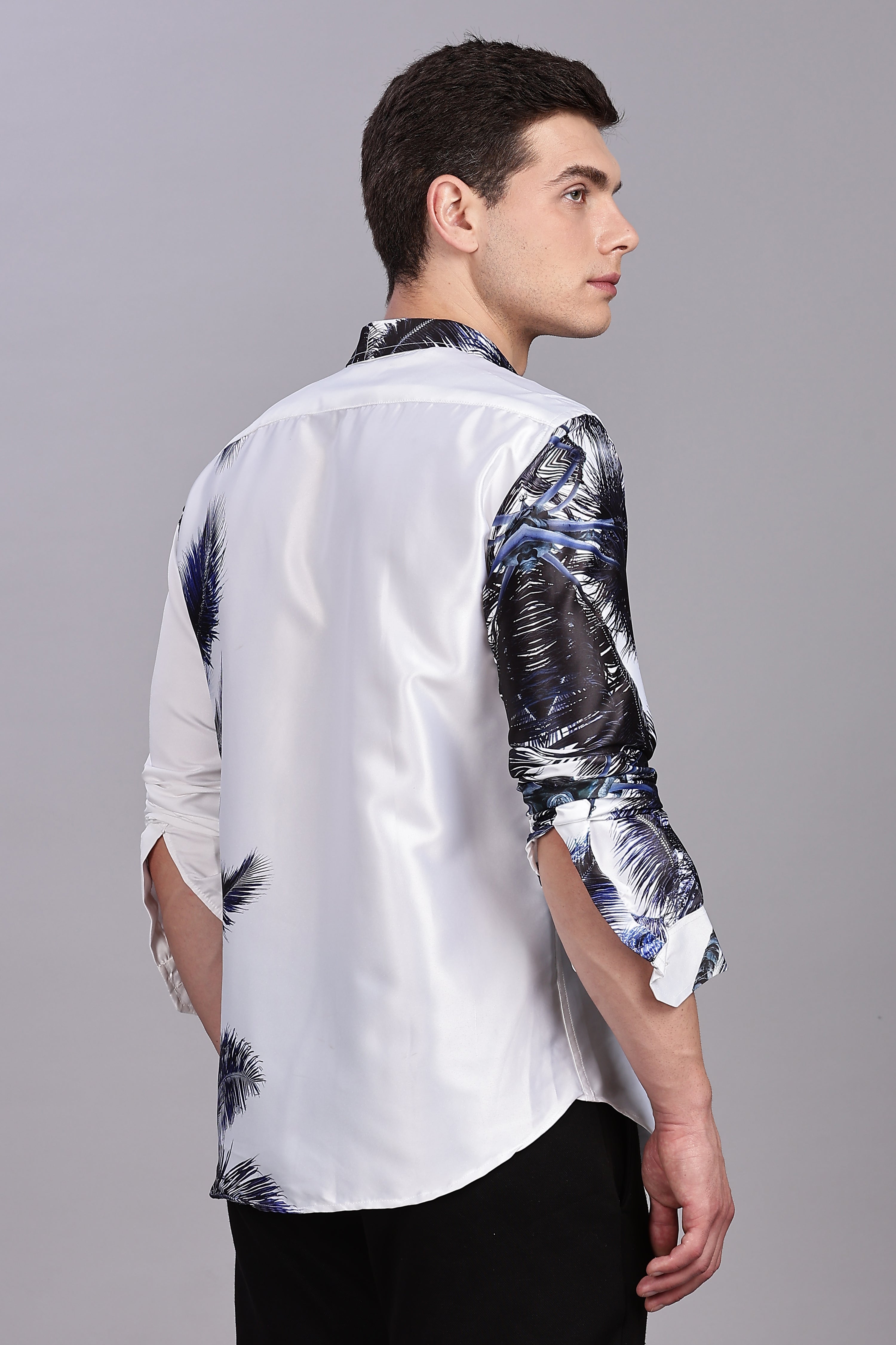 SMOKE HAVANA SATIN SHIRT [WHITE]