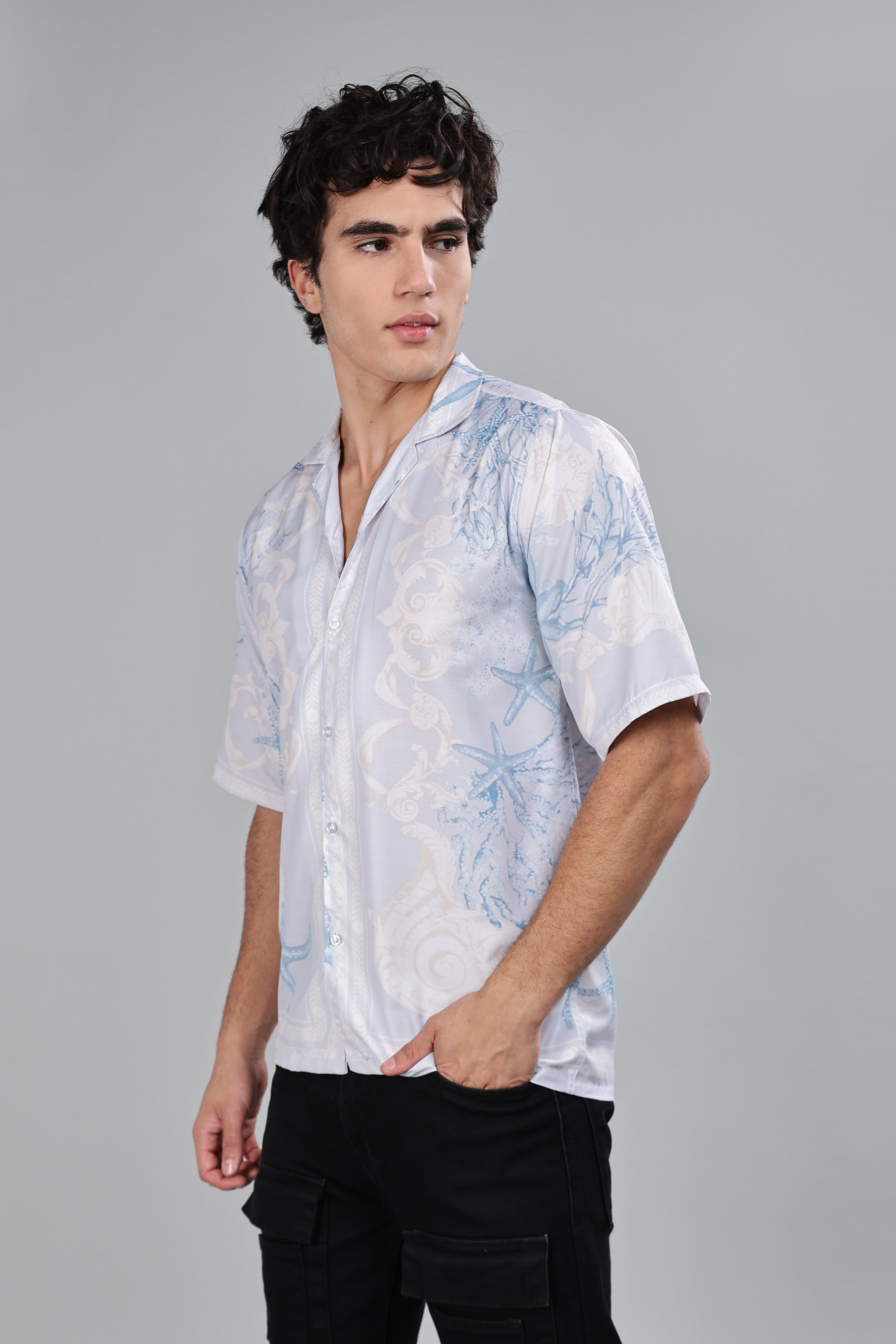 SMOKE BASTIAN DROP SHIRT [blue]