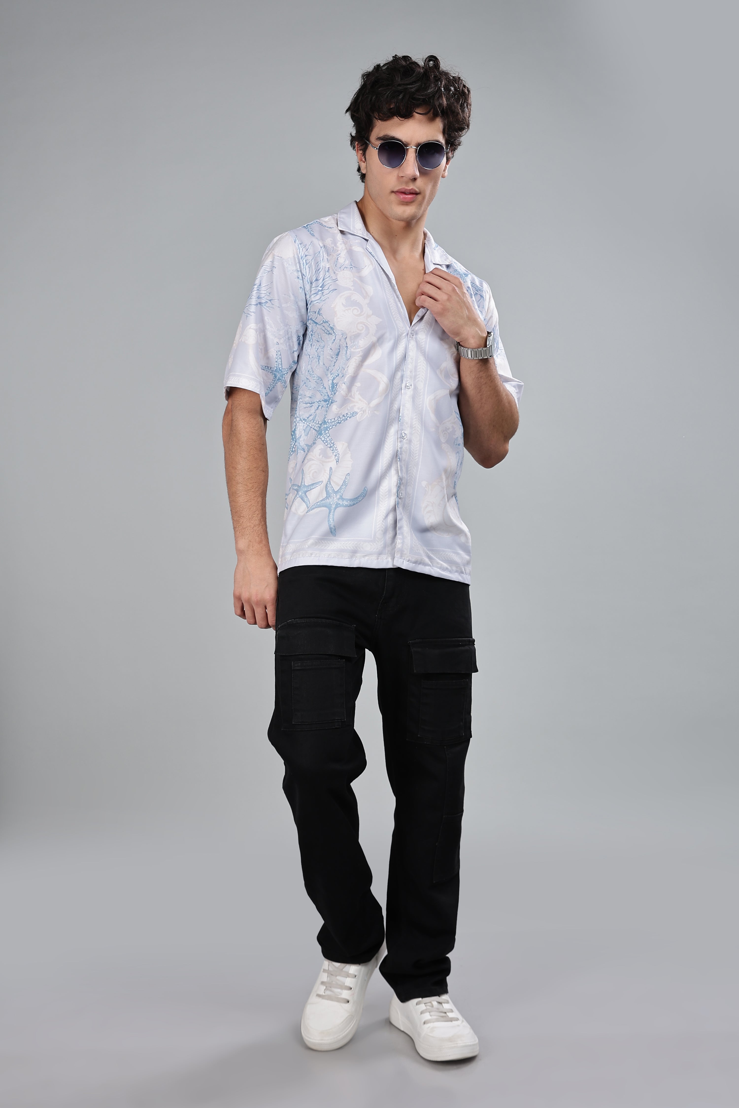 SMOKE BASTIAN DROP SHIRT [blue]