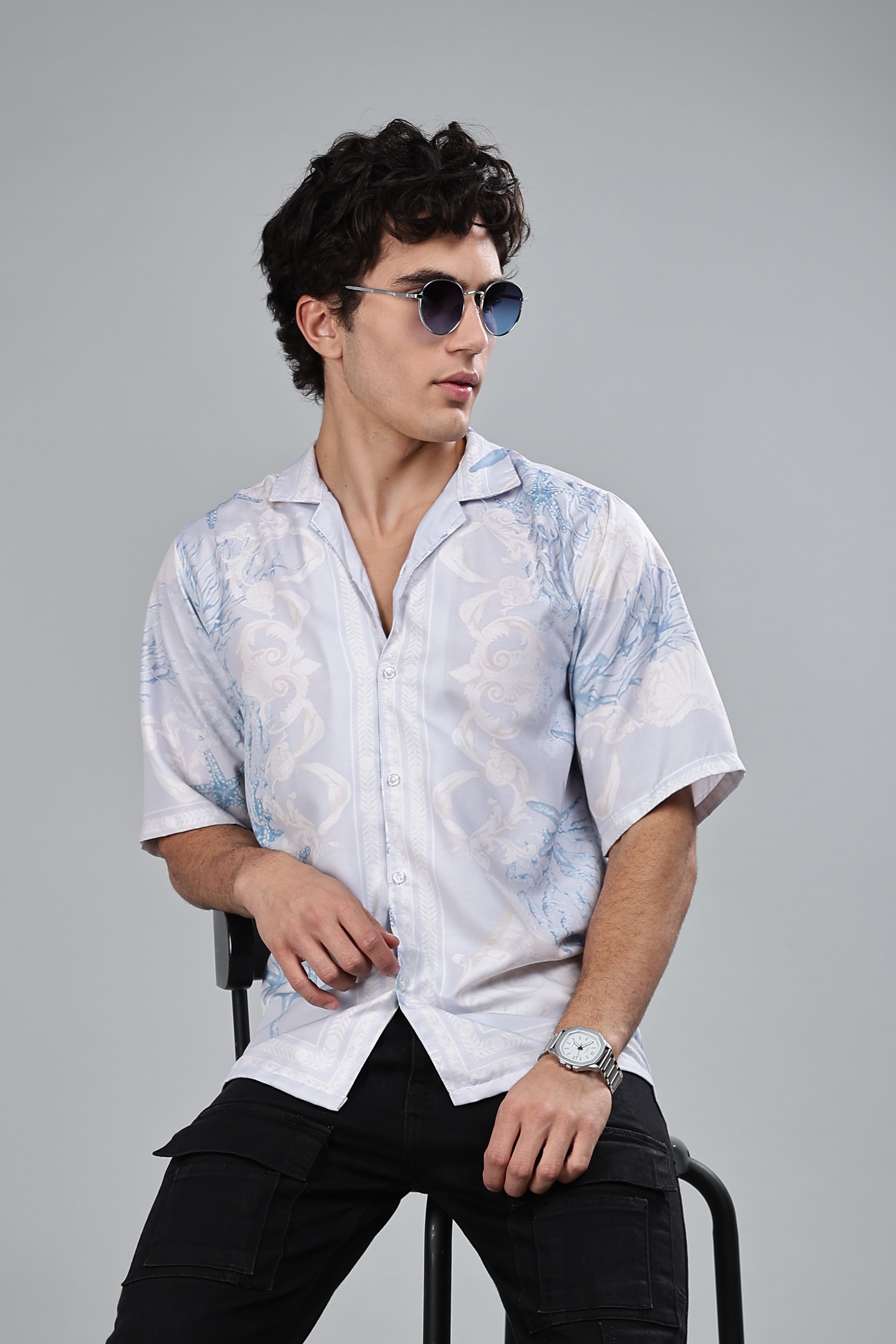 SMOKE BASTIAN DROP SHIRT [blue]