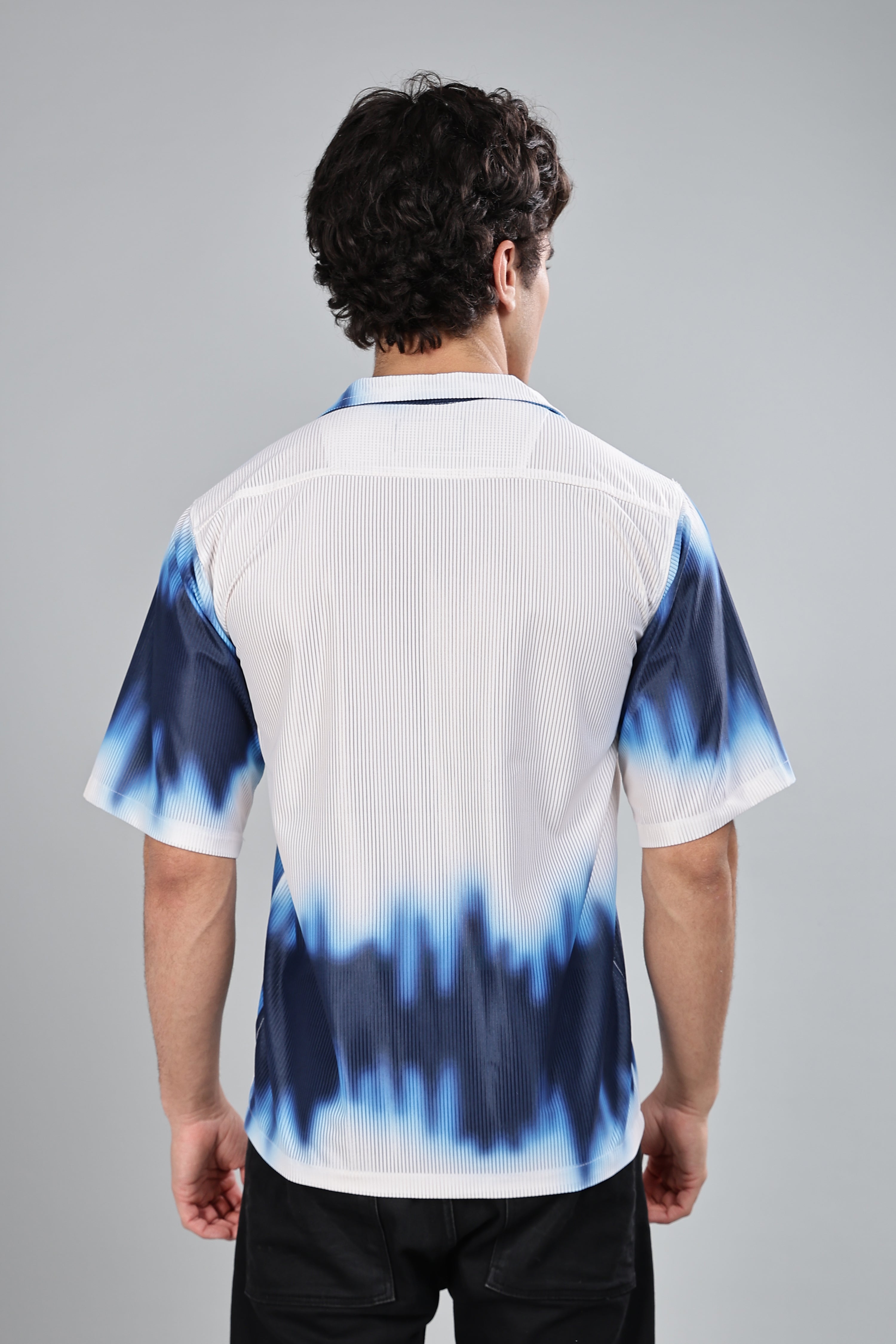 SMOKE TIE DIE DROP SHIRT [white]