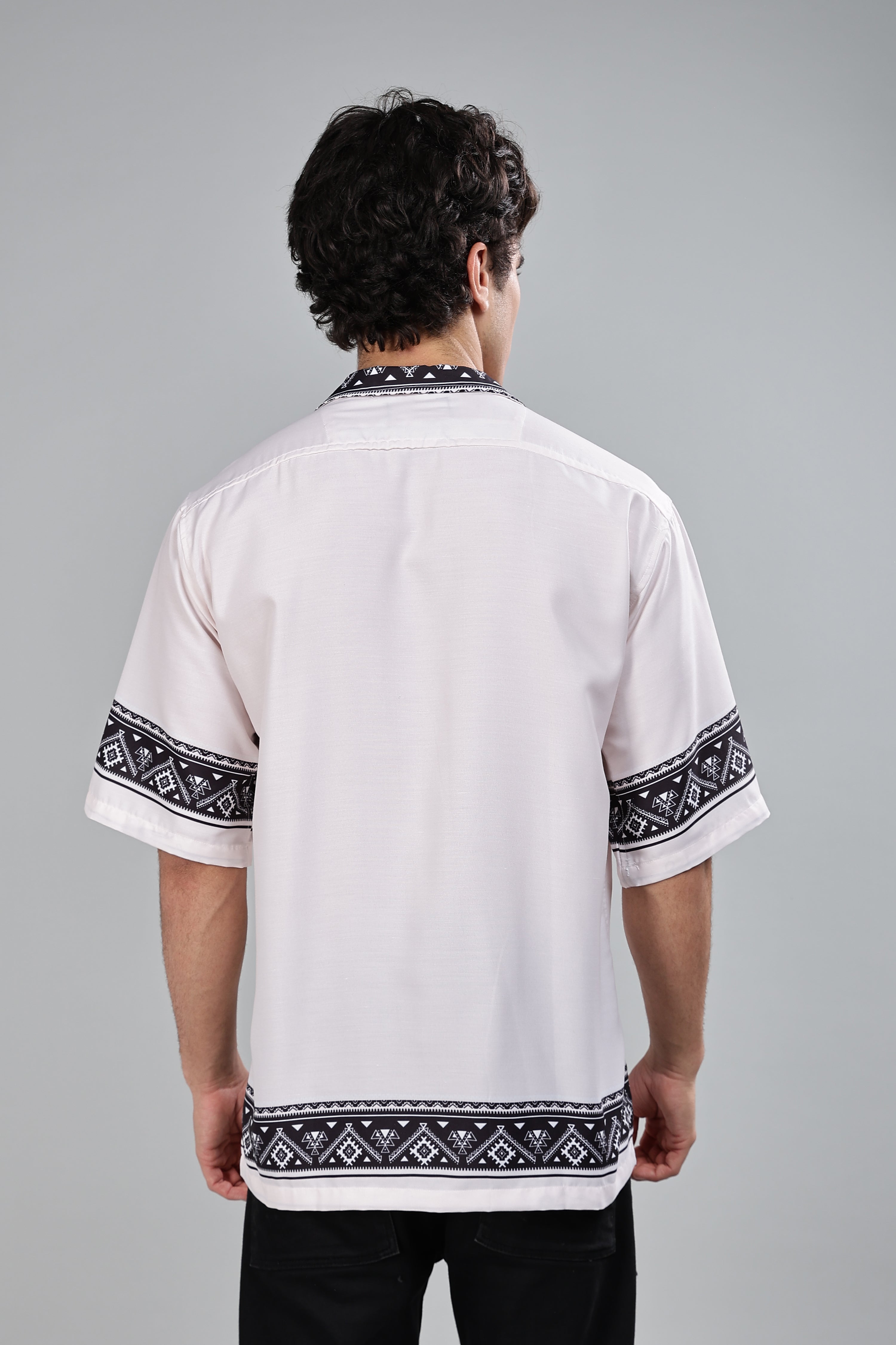 SMOKE BOHEMIAN DROP SHIRT [white]
