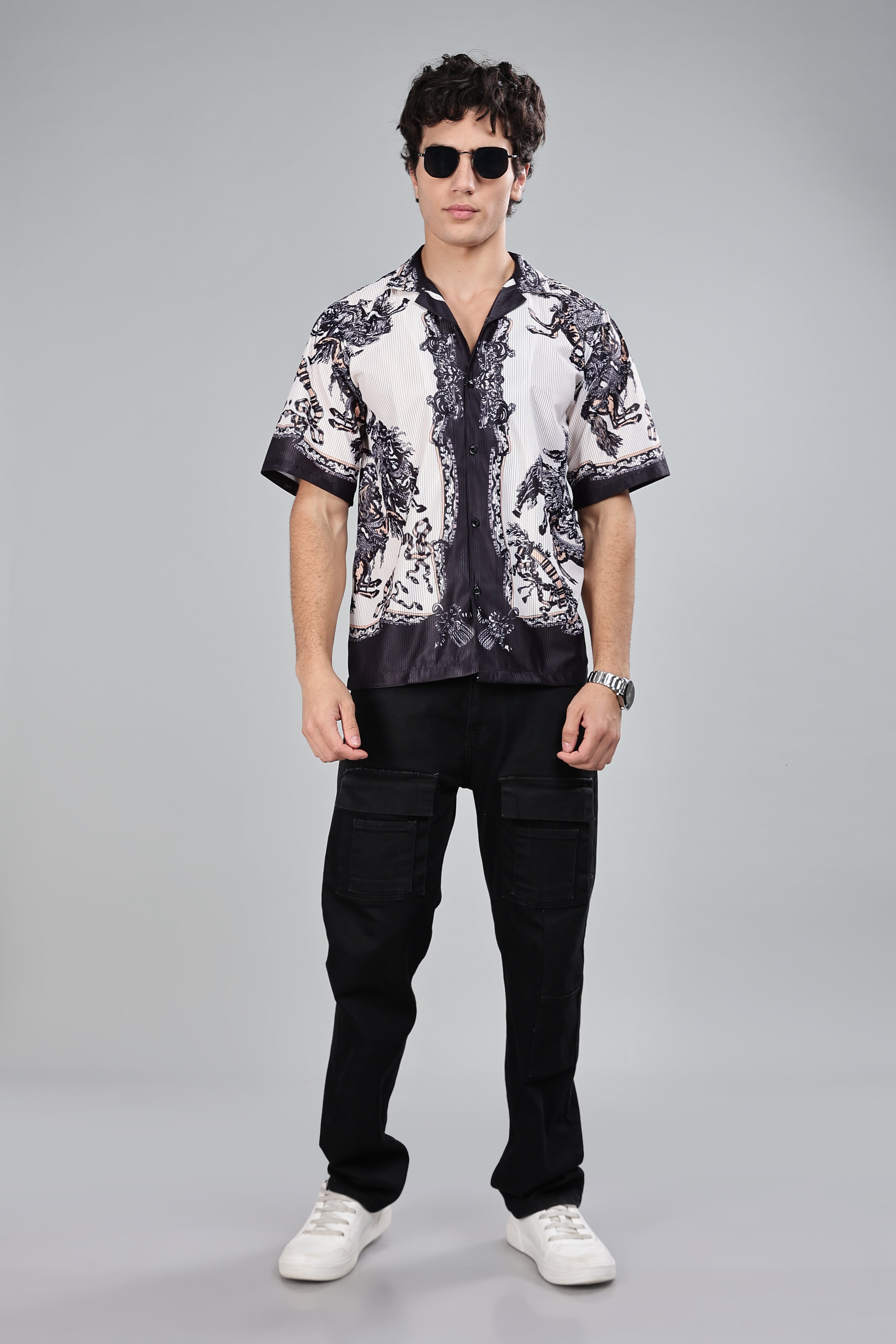 SMOKE GREEK GOD DROP SHIRT [beige]