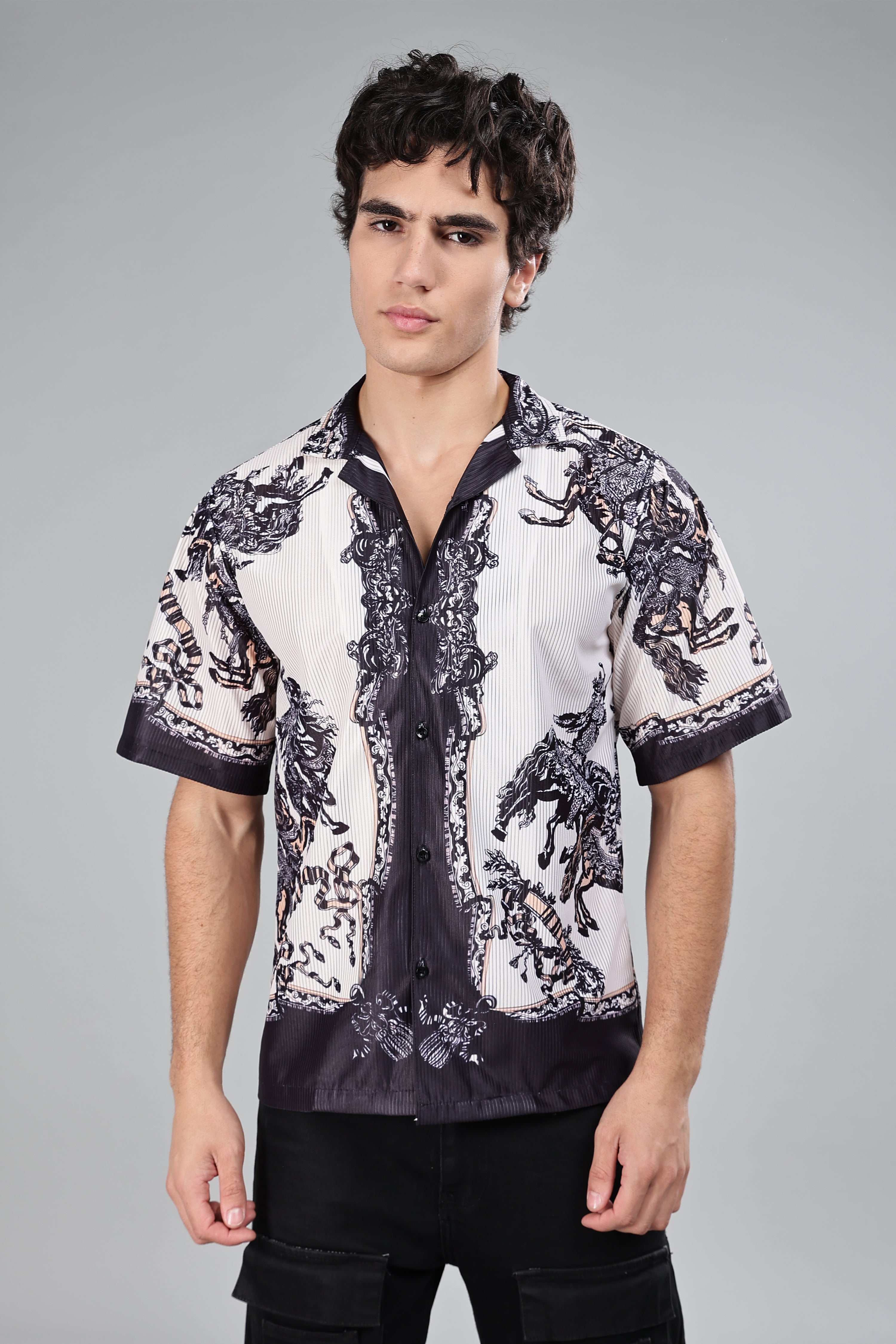 SMOKE GREEK GOD DROP SHIRT [beige]