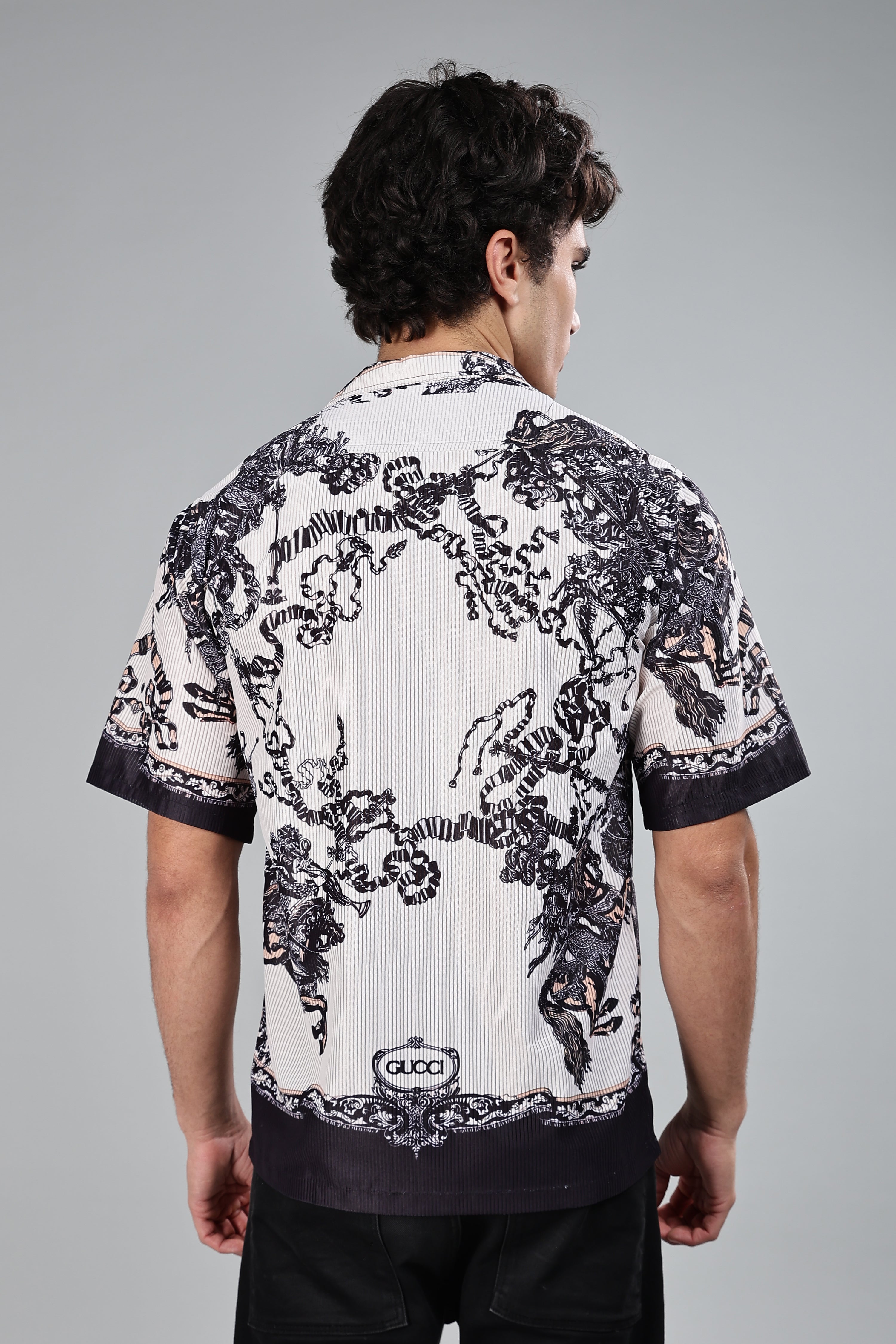 SMOKE GREEK GOD DROP SHIRT [beige]