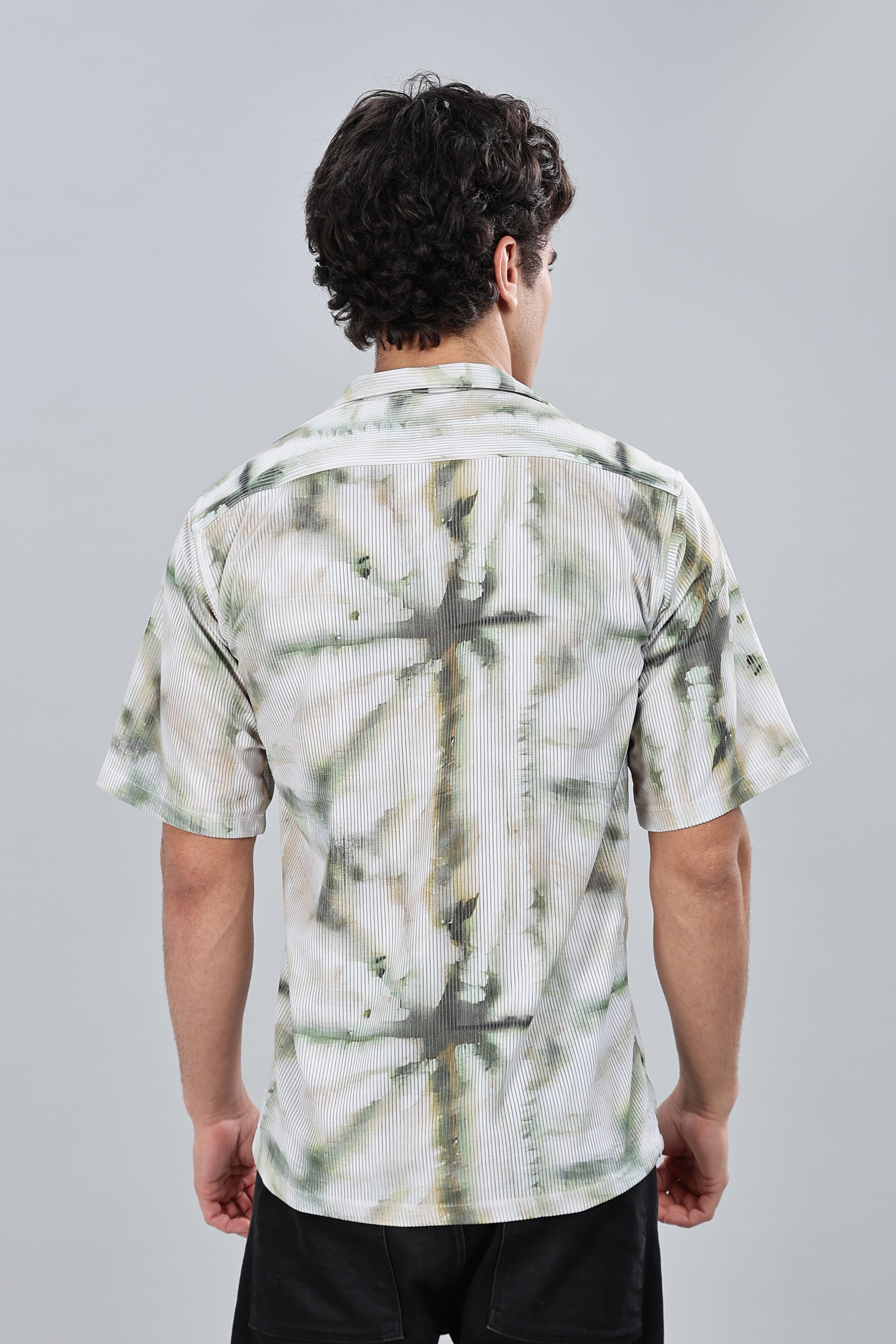 SMOKE TIE DIE DROP SHIRT  [white]