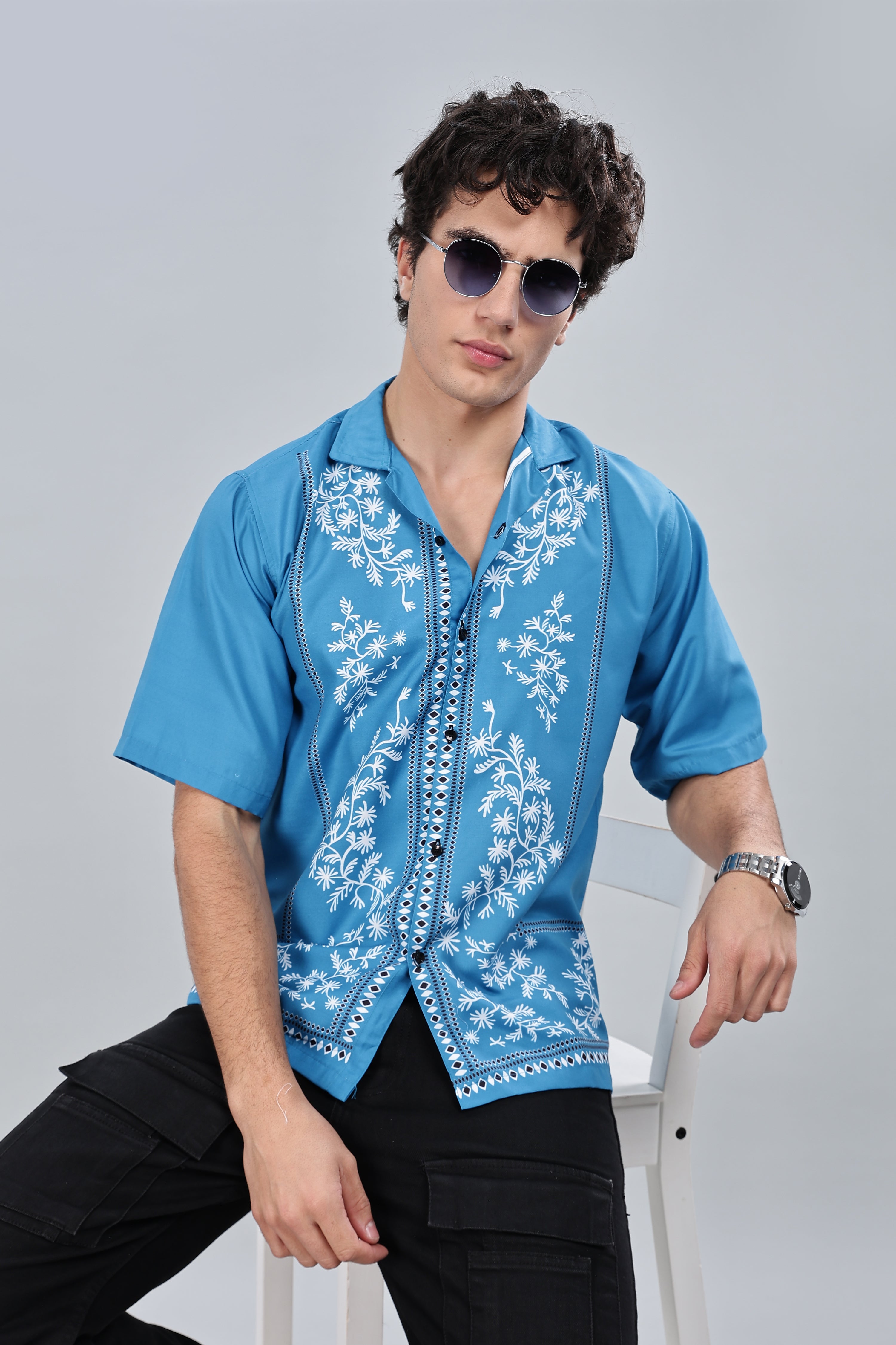SMOKE MORRIS DROP SHIRT [blue]