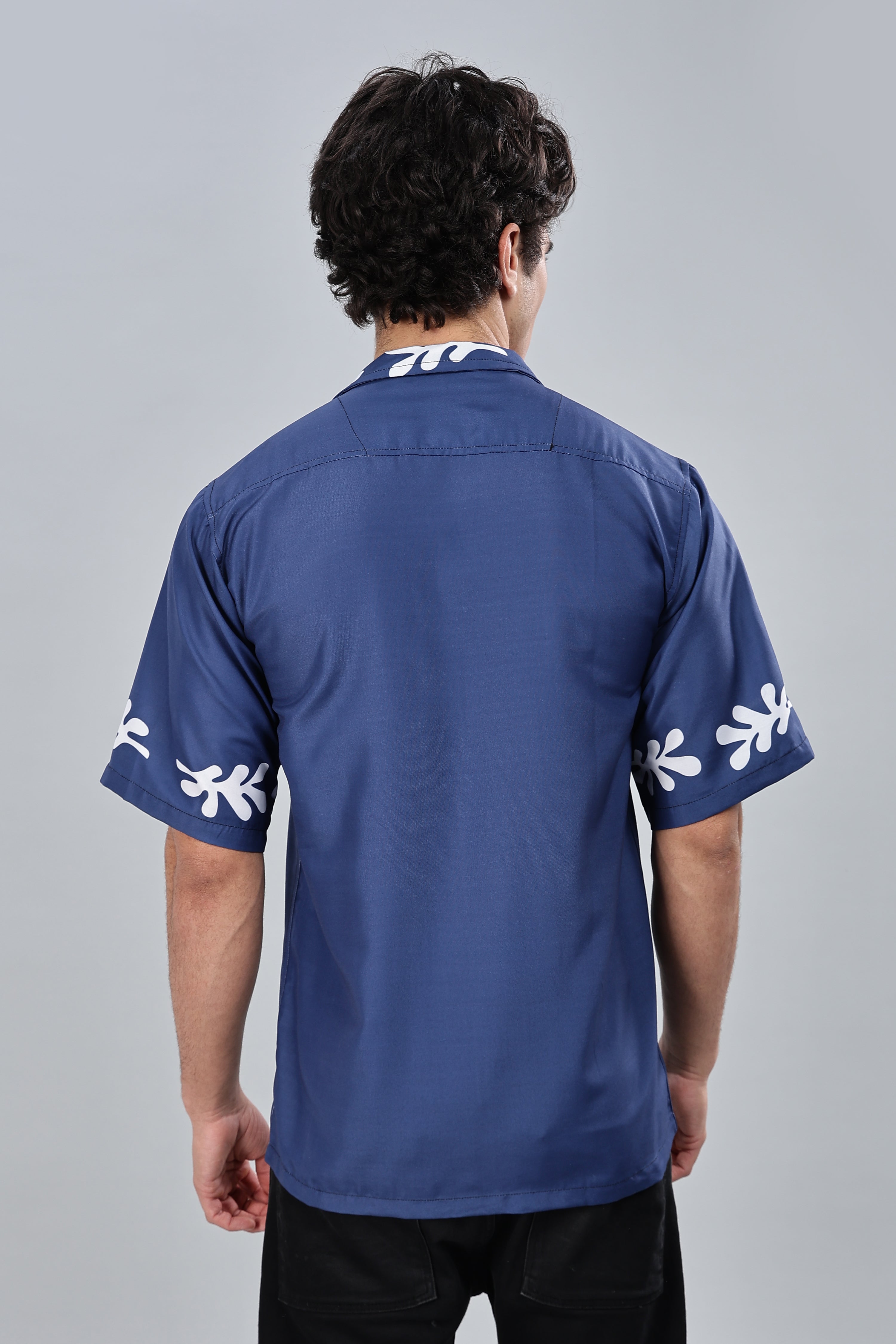 SMOKE FLORAL DROP SHIRT [blue]