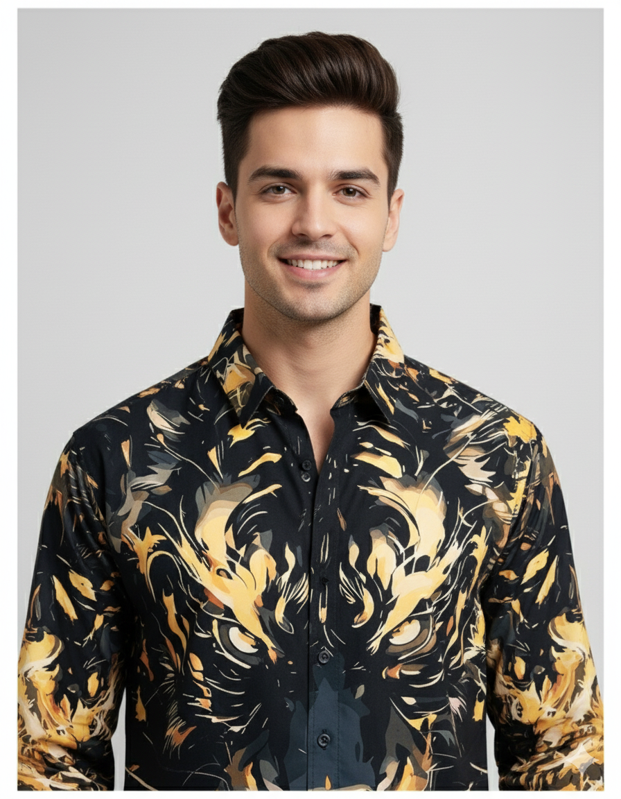 SMOKE TIGER CLUB SHIRT [black]