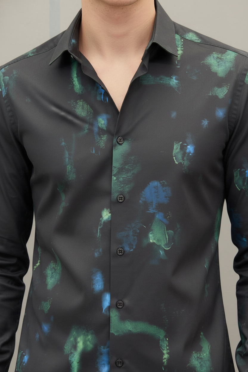 SMOKE BLURY BLACK SHIRT