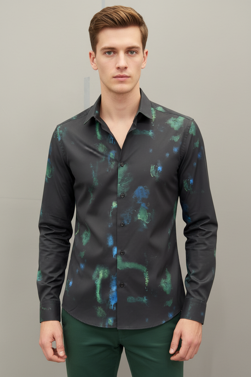 SMOKE BLURY BLACK SHIRT