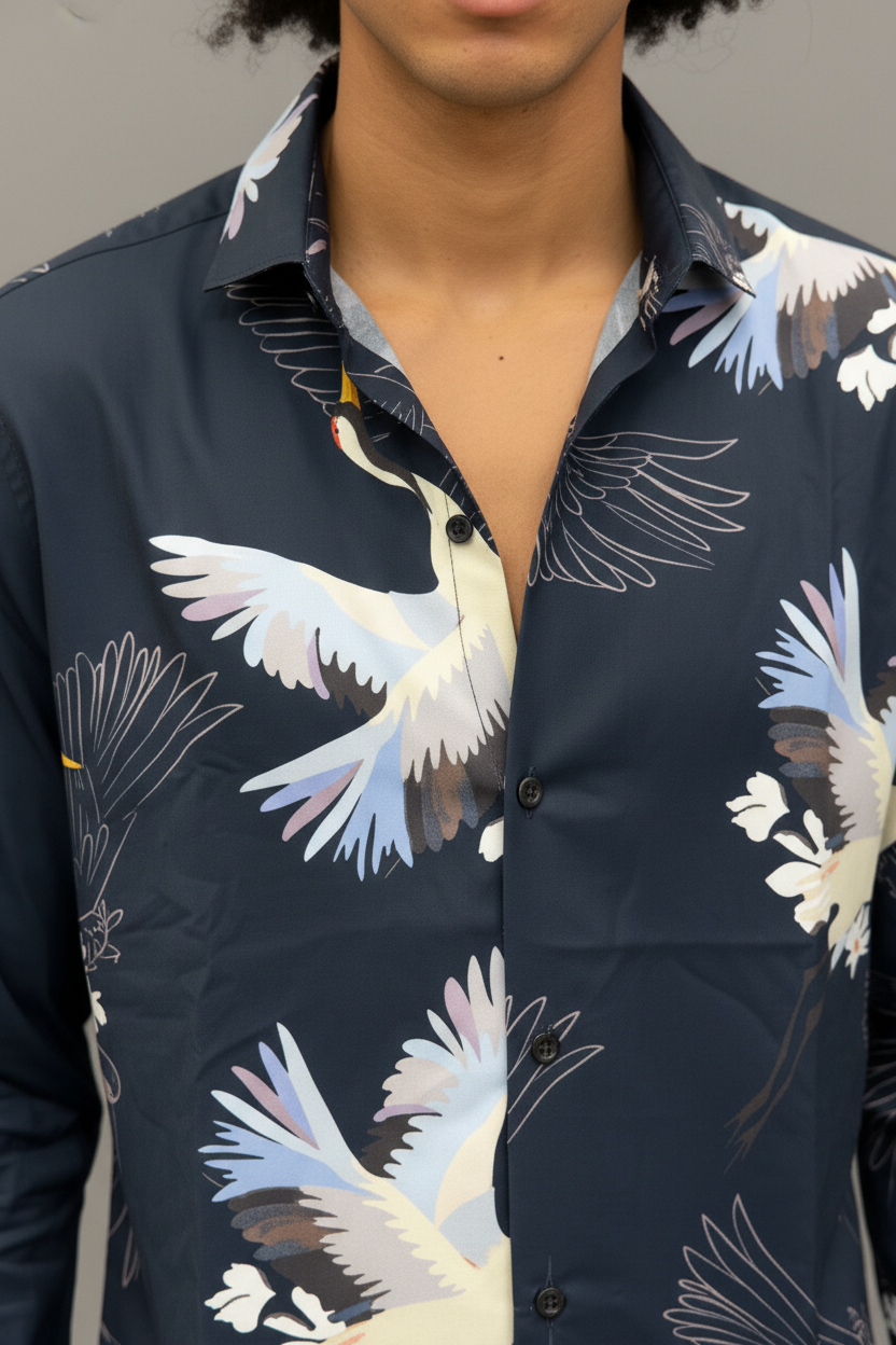 SMOKE WHITE  PIGEON SHIRT