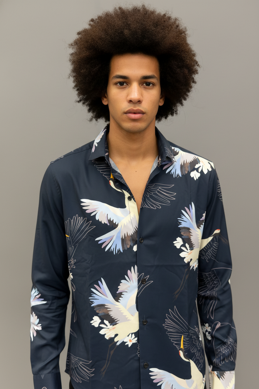 SMOKE WHITE  PIGEON SHIRT
