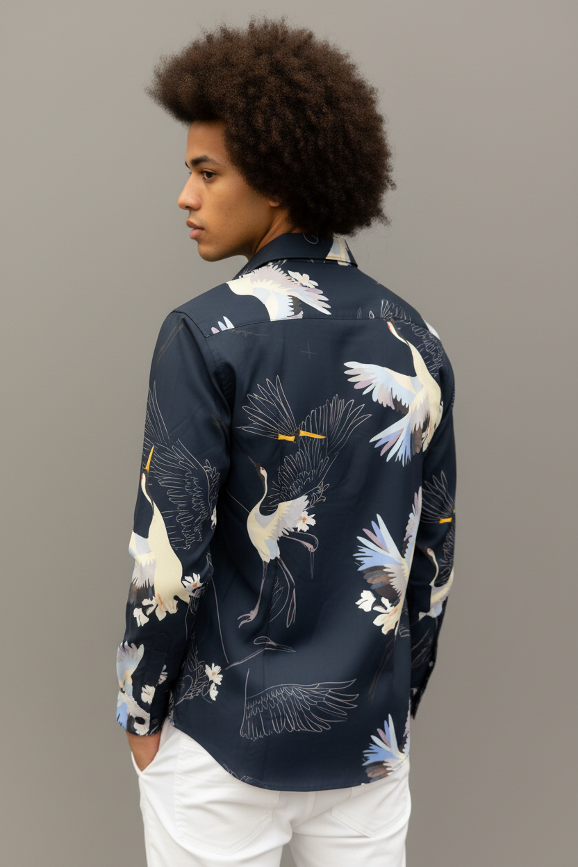 SMOKE WHITE  PIGEON SHIRT