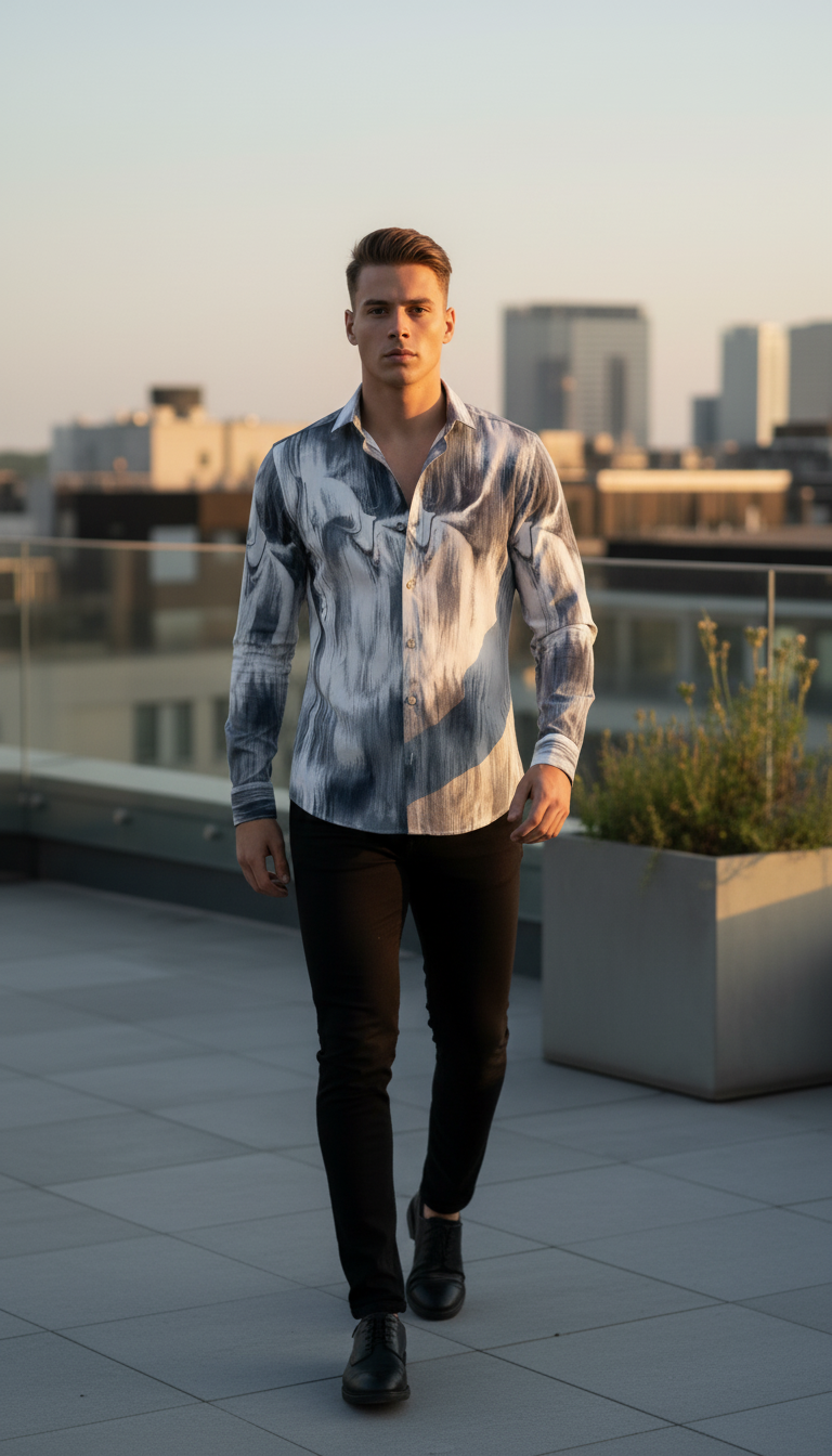 SMOKE BALENO PRINTED SHIRT