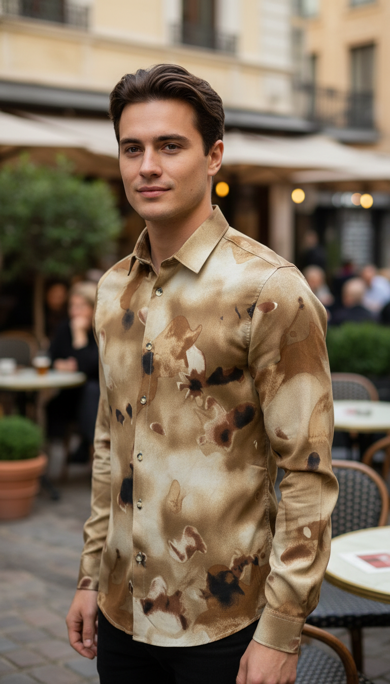 SMOKE ABSTRACT PRINT SHIRT