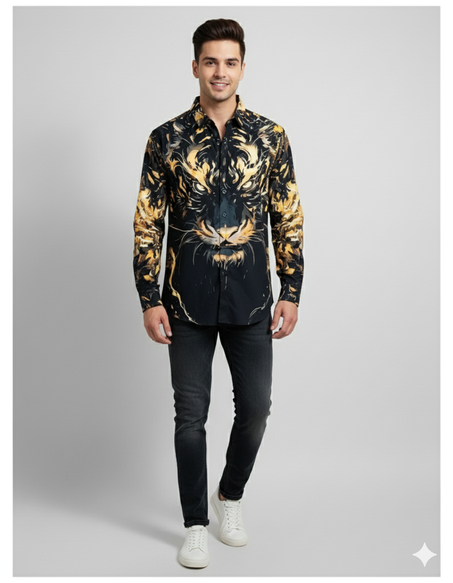 SMOKE TIGER CLUB SHIRT [black]